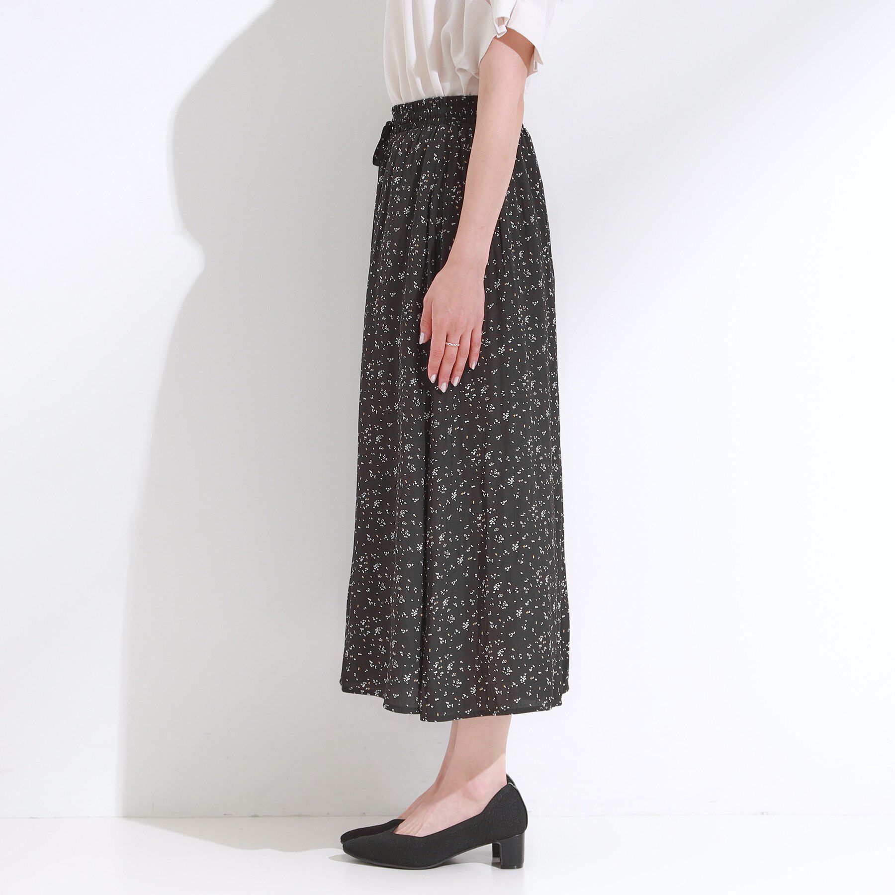 SHOO･LA･RUE「【S-LL/裏地ひんやり】スカート見えで上品に マットサテンスカーチョ」|その他|