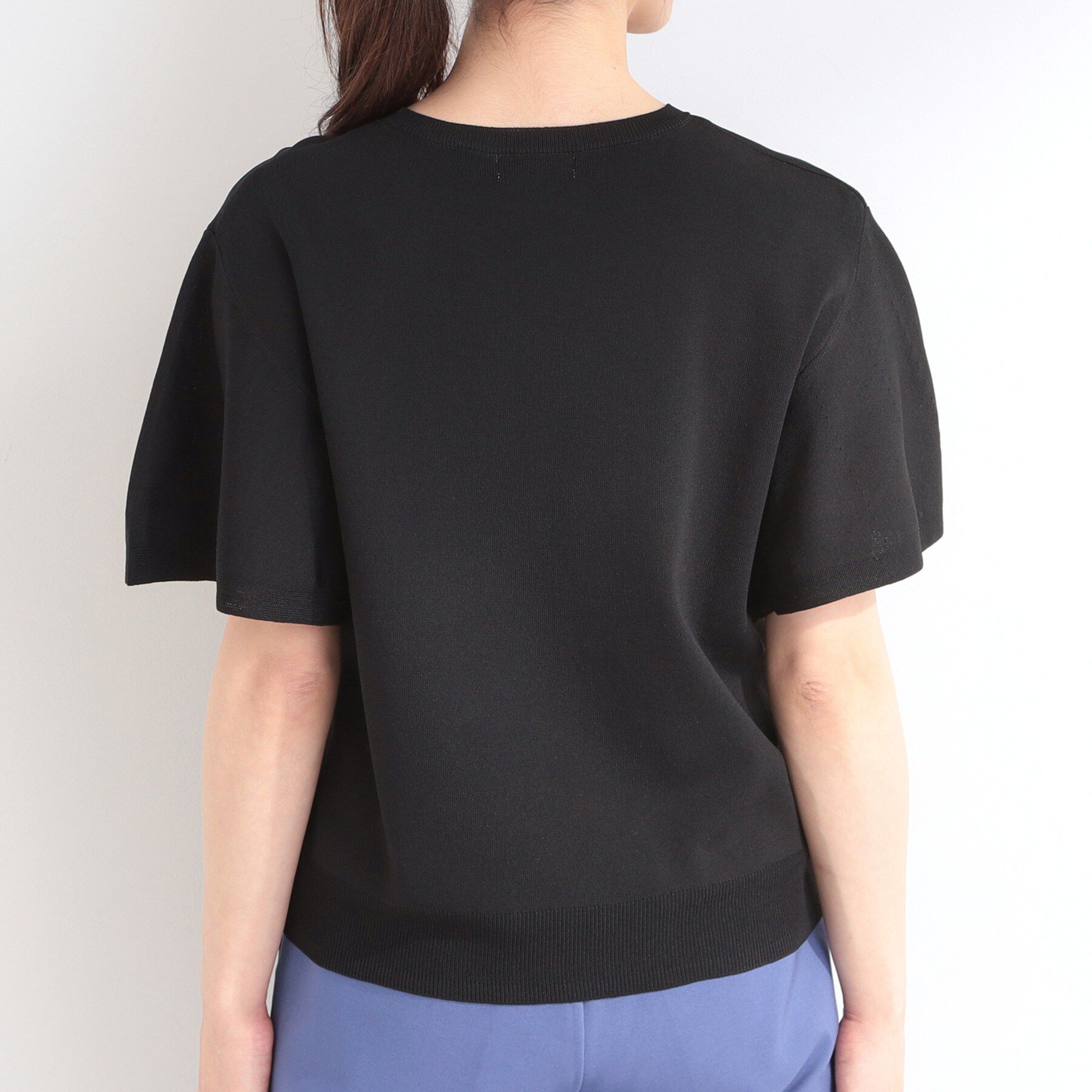 SHOO･LA･RUE「【S-LL】二の腕はカバーして魅せる フレアスリーブニット」|ニット・セーター|