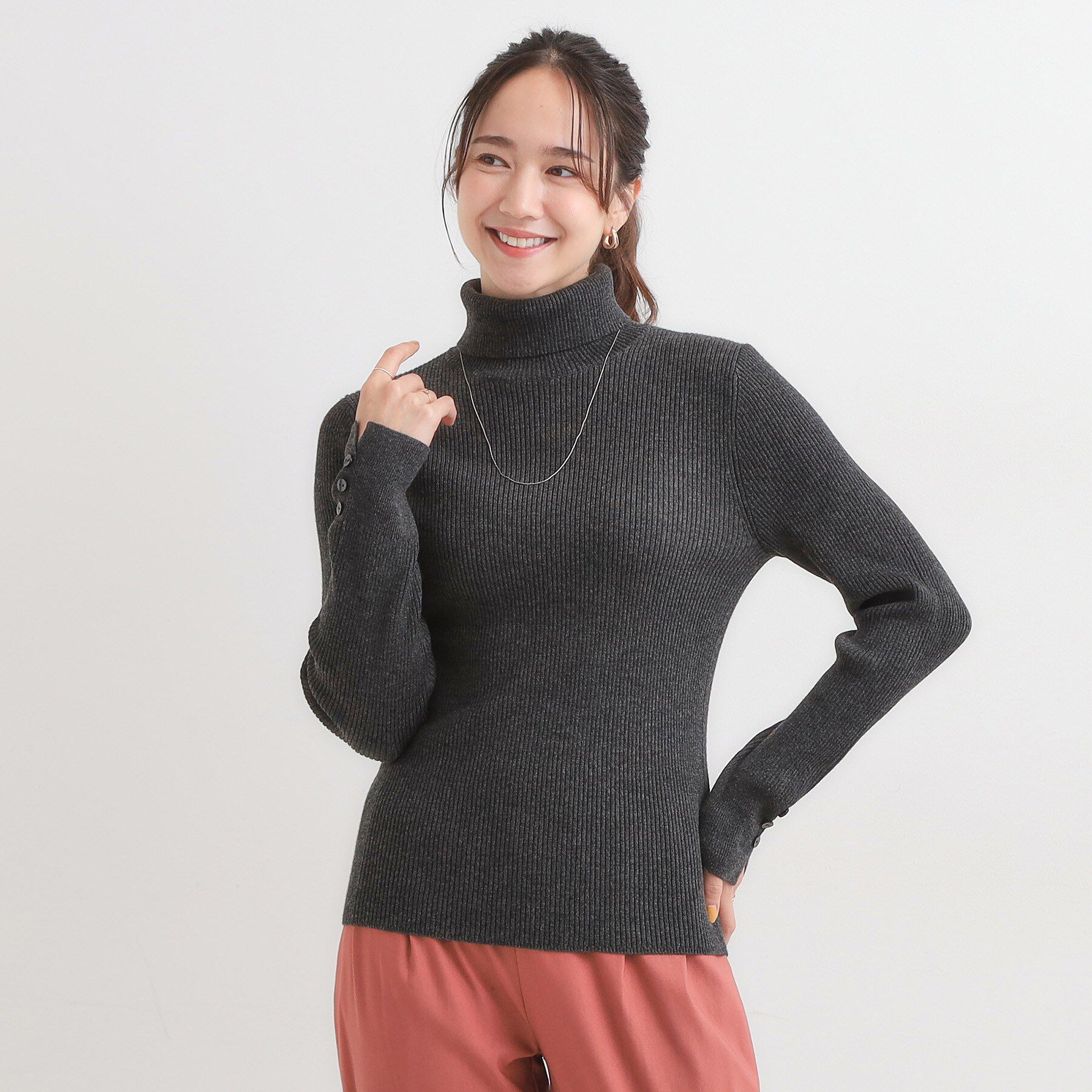 SHOO･LA･RUE「【絶妙なゆるピタ/洗濯機可】ちくちくしにくい リブタートルネック やわらかニット【CIRCRIC】」|ニット・セーター|
