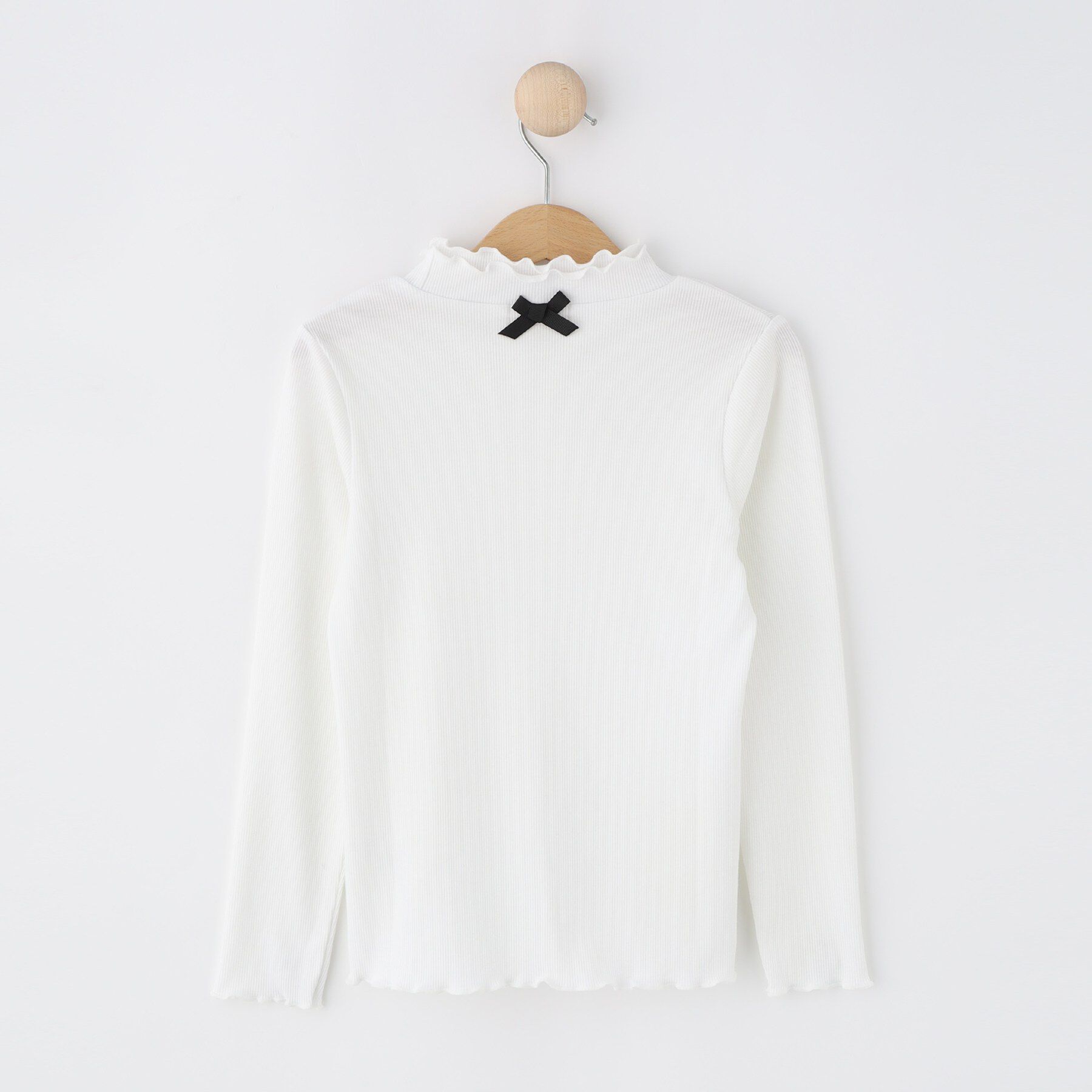 SHOO･LA･RUE「【110-140cm/プチセレ】リボンハイネックインナー」|Tシャツ・カットソー|