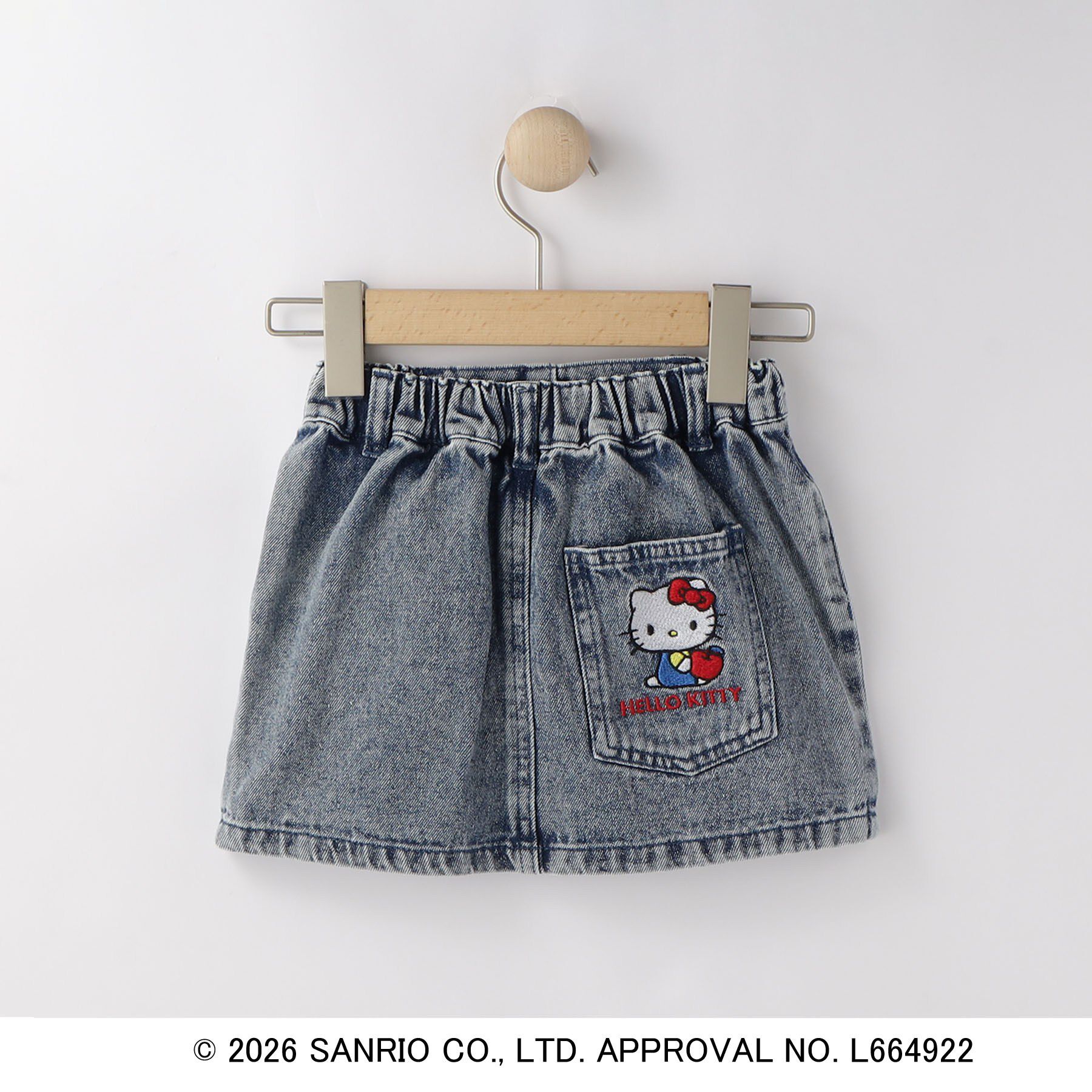 SHOO･LA･RUE「【サンリオキャラクターズ】ハローキティ刺繍デニムスカート」|スカート|