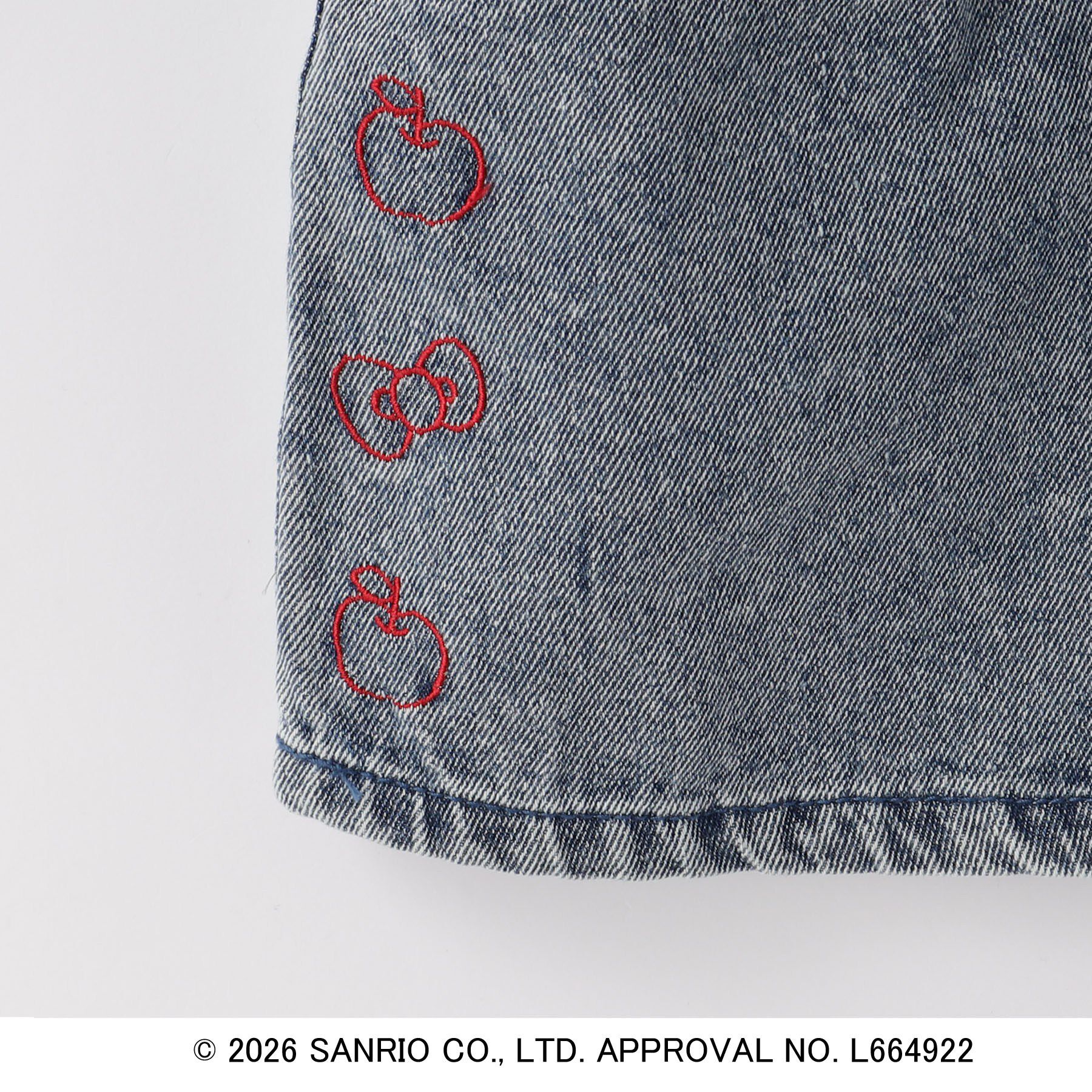 SHOO･LA･RUE「【サンリオキャラクターズ】ハローキティ刺繍デニムスカート」|スカート|