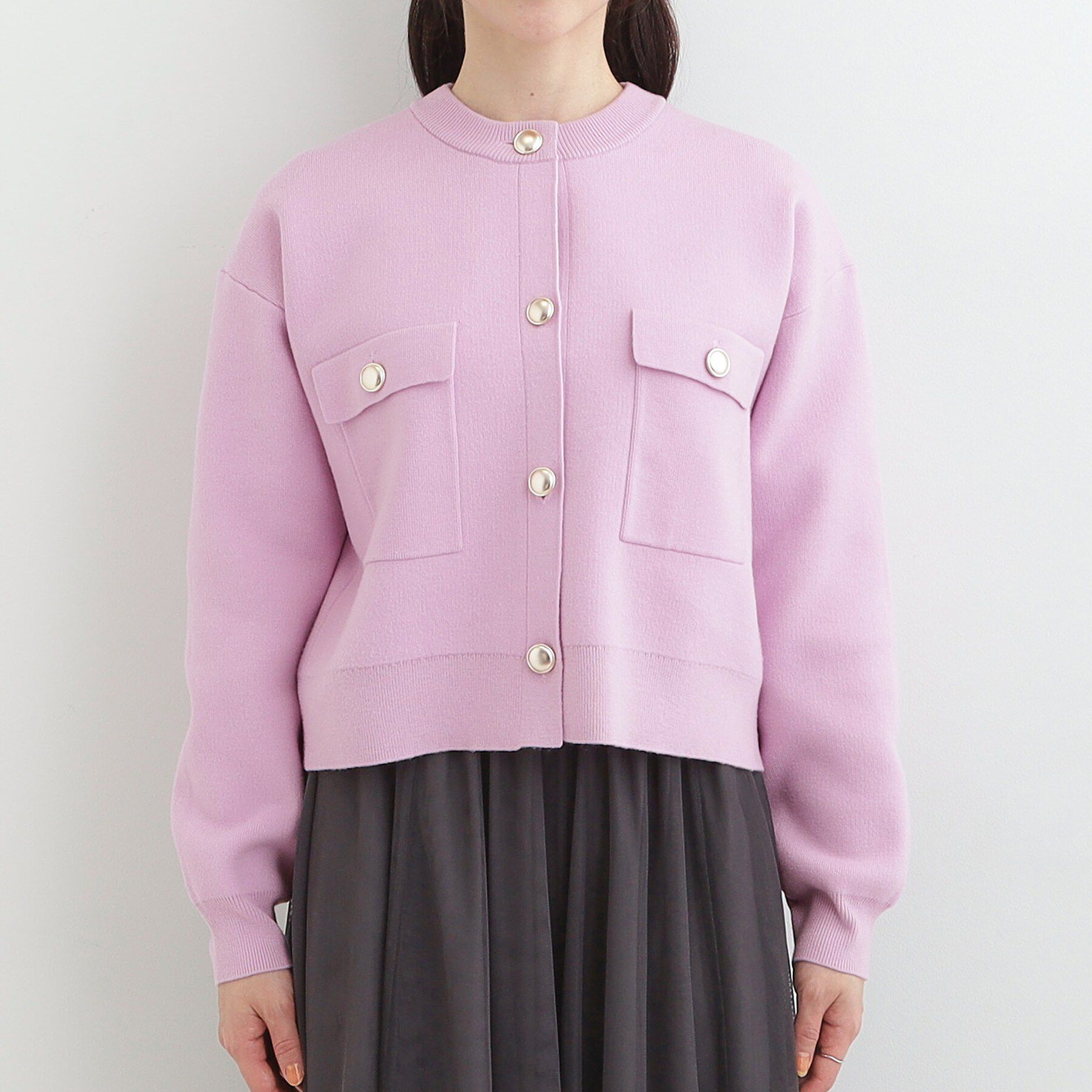 SHOO･LA･RUE「【洗濯機可/S-LL】1枚でも羽織りでも 華やか上品カーデ」|カーディガン|