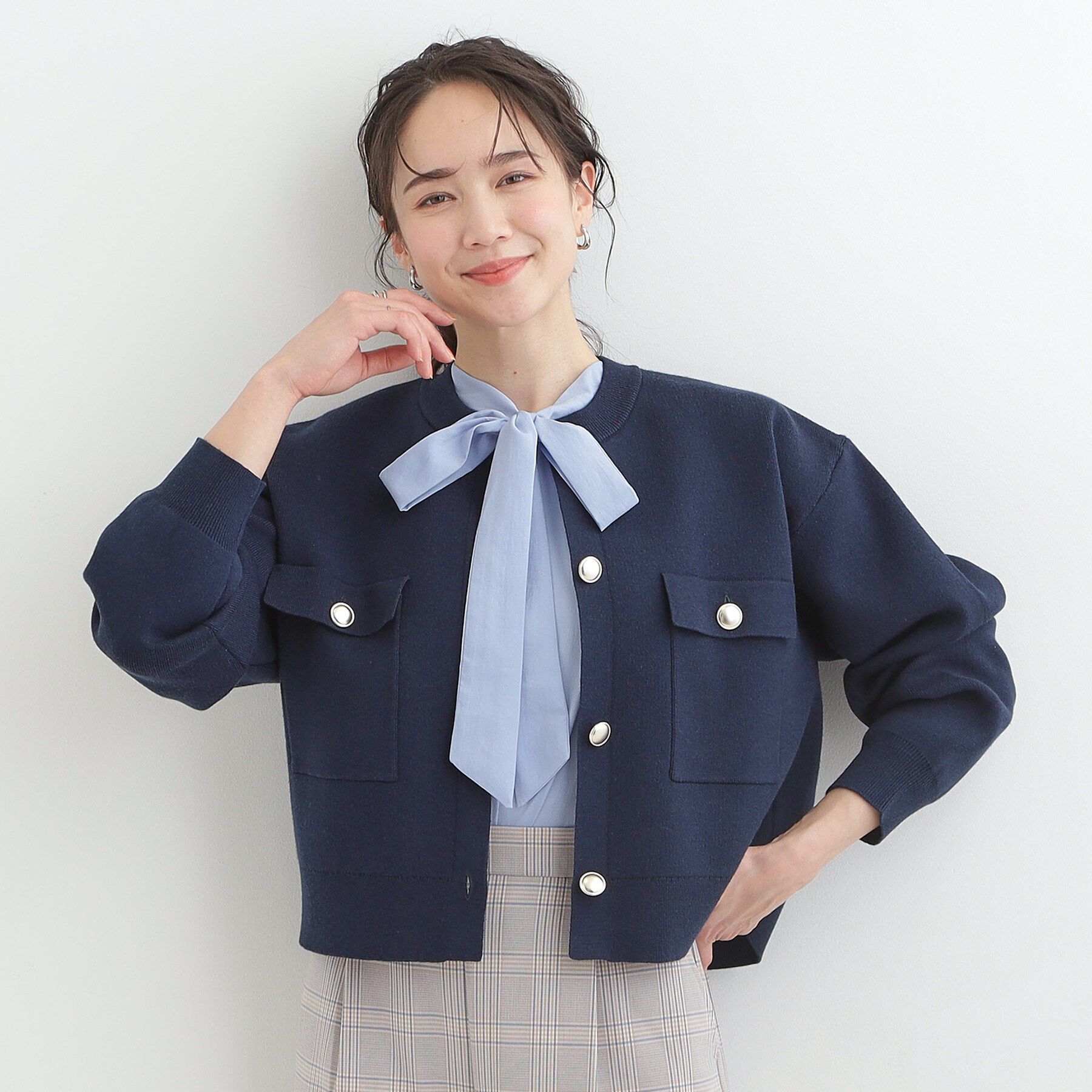 SHOO･LA･RUE「【洗濯機可/S-LL】1枚でも羽織りでも 華やか上品カーデ」|カーディガン|