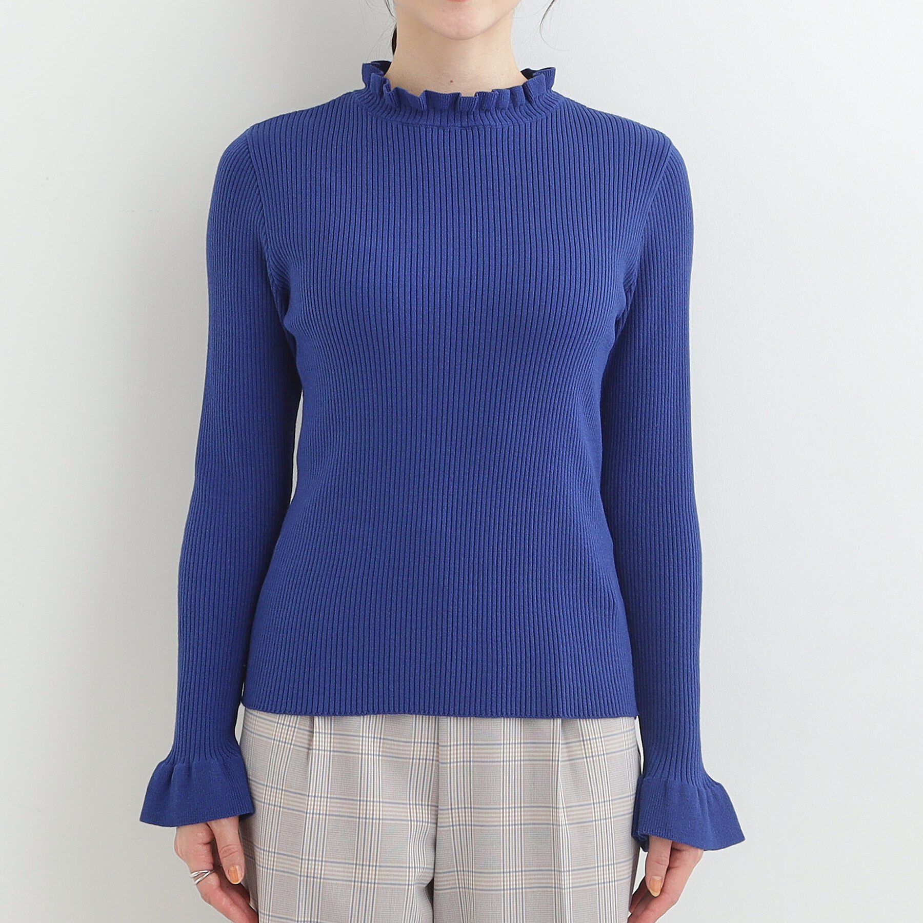 SHOO･LA･RUE「【洗濯機可/S-LL】ほどよいゆとりの もちっとやわらかリブニット」|ニット・セーター|