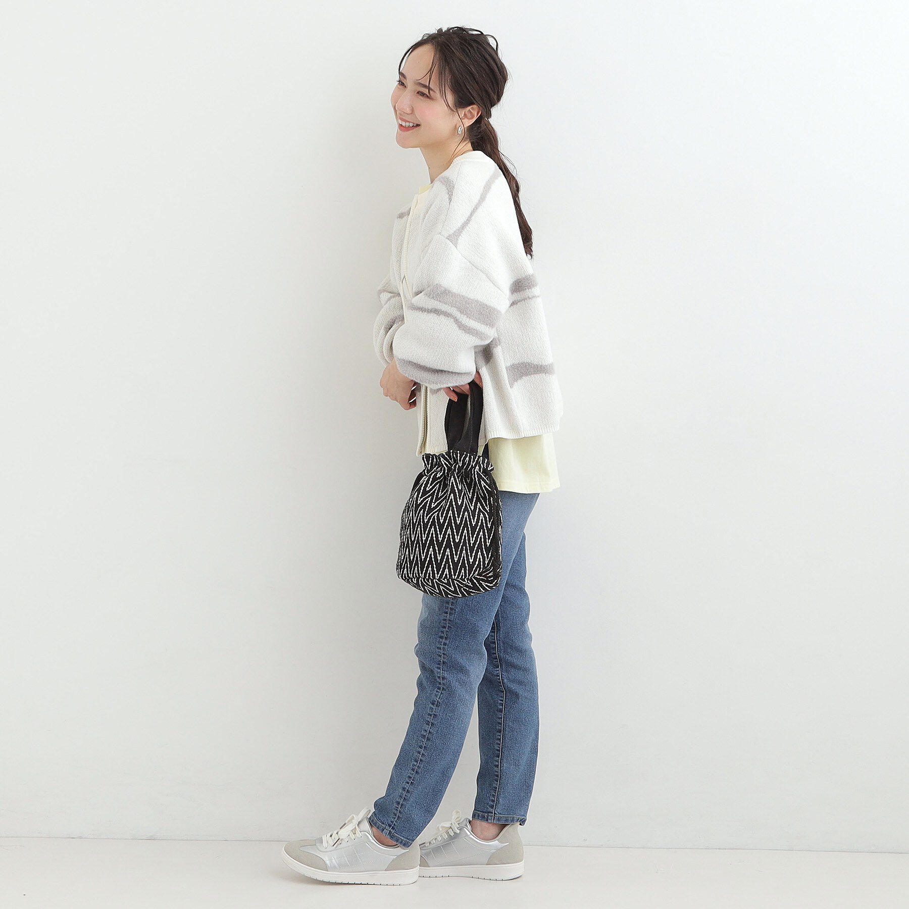 SHOO･LA･RUE「【インド製】ジャカード巾着バッグ」|トートバッグ|