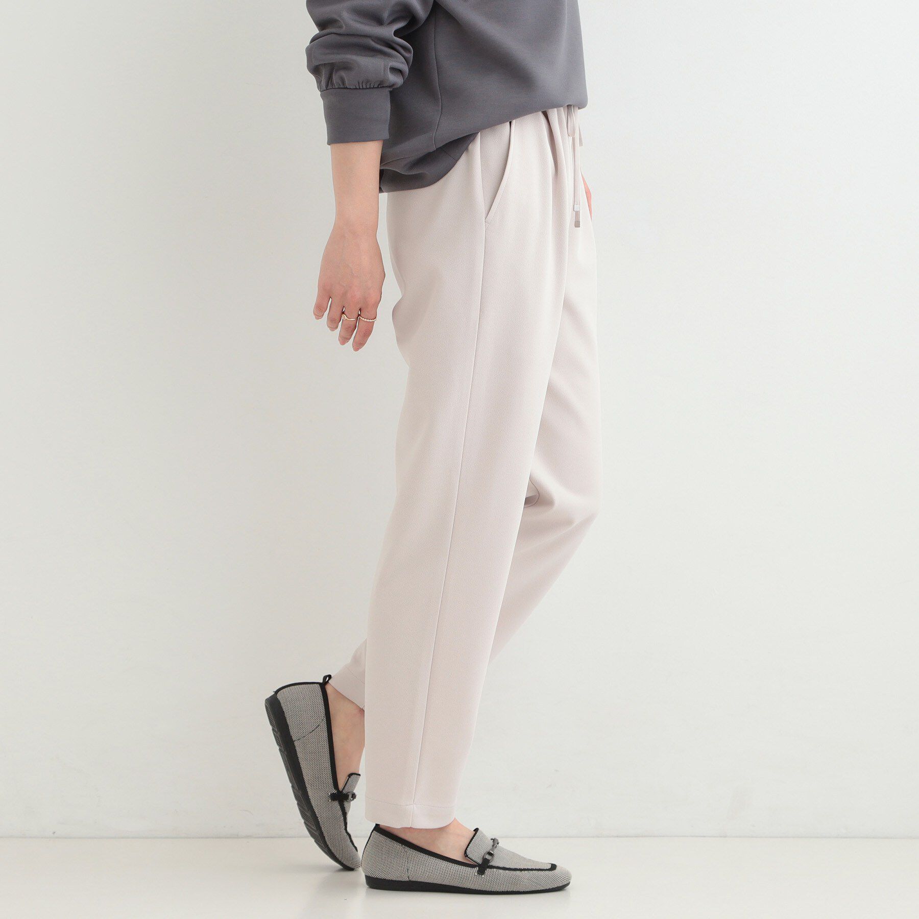 SHOO･LA･RUE「【高レビュー/洗濯後しわになりにくい/SS-LL】スマート見え イージーテーパードパンツ」|その他|