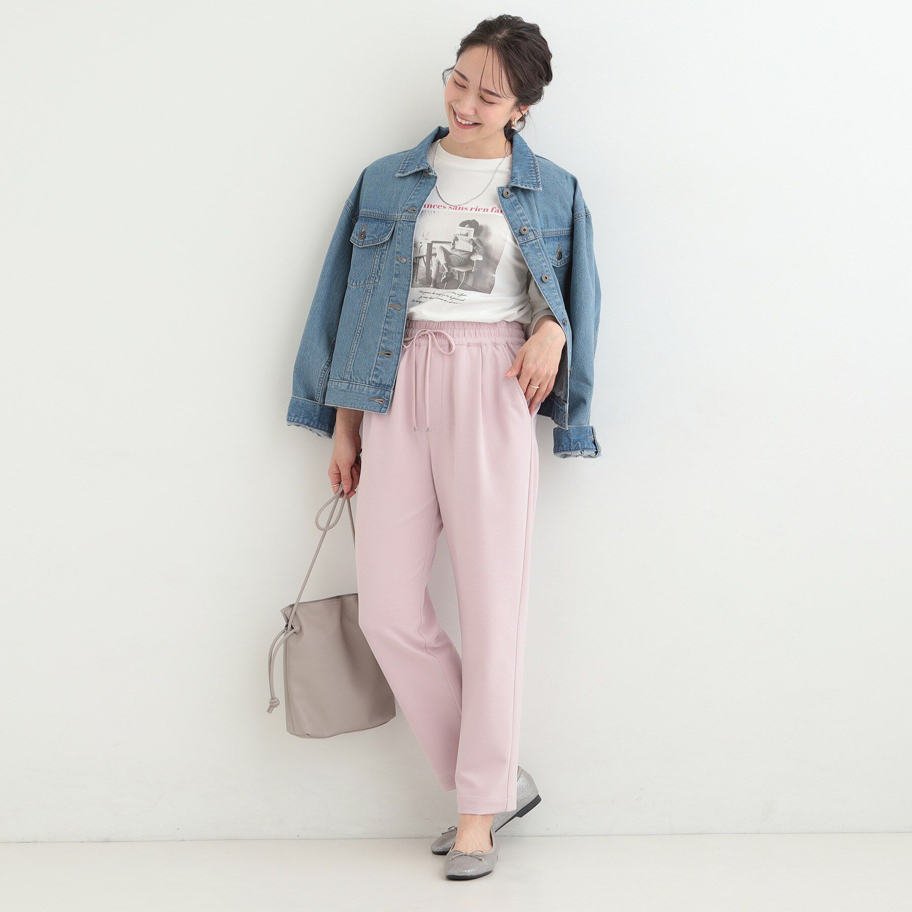 SHOO･LA･RUE「【高レビュー/洗濯後しわになりにくい/SS-LL】スマート見え イージーテーパードパンツ」|その他|