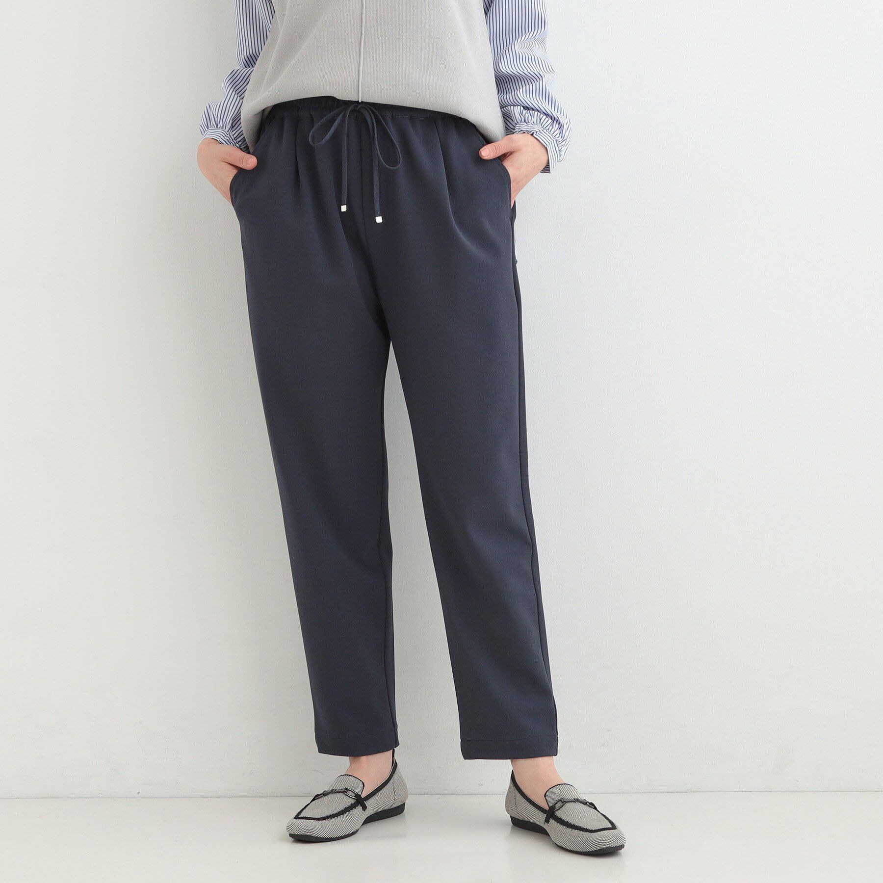 SHOO･LA･RUE「【高レビュー/洗濯後しわになりにくい/SS-LL】スマート見え イージーテーパードパンツ」|その他|