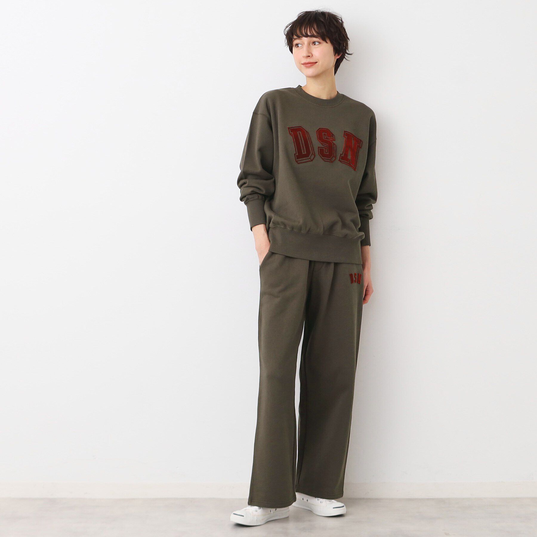 Dessin「【ユニセックス・洗える・セットアップ可能】タフティングロゴスウェット」|パーカー|