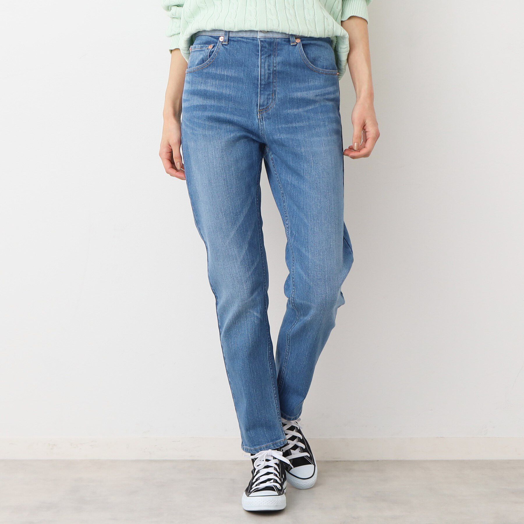 Dessin「【洗える】デニムスリムパンツ」|その他|ブルー(091)