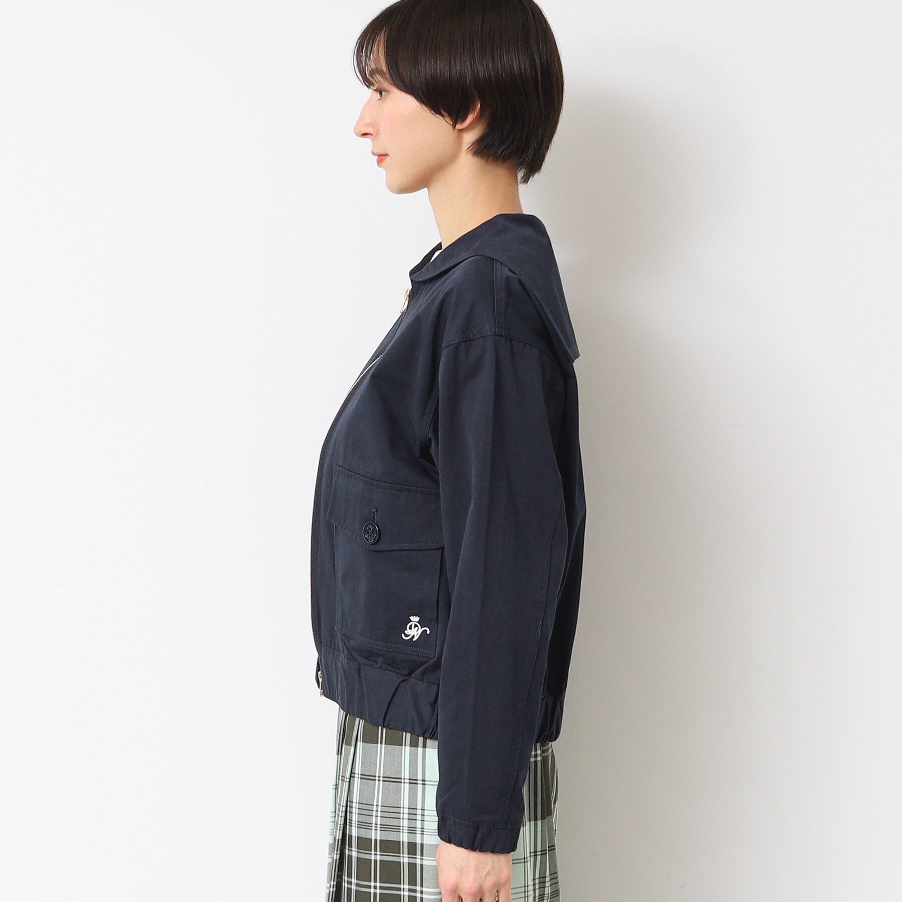 Dessin「【洗える】セーラーカラージップジャケット」|ブルゾン・スタジャン|