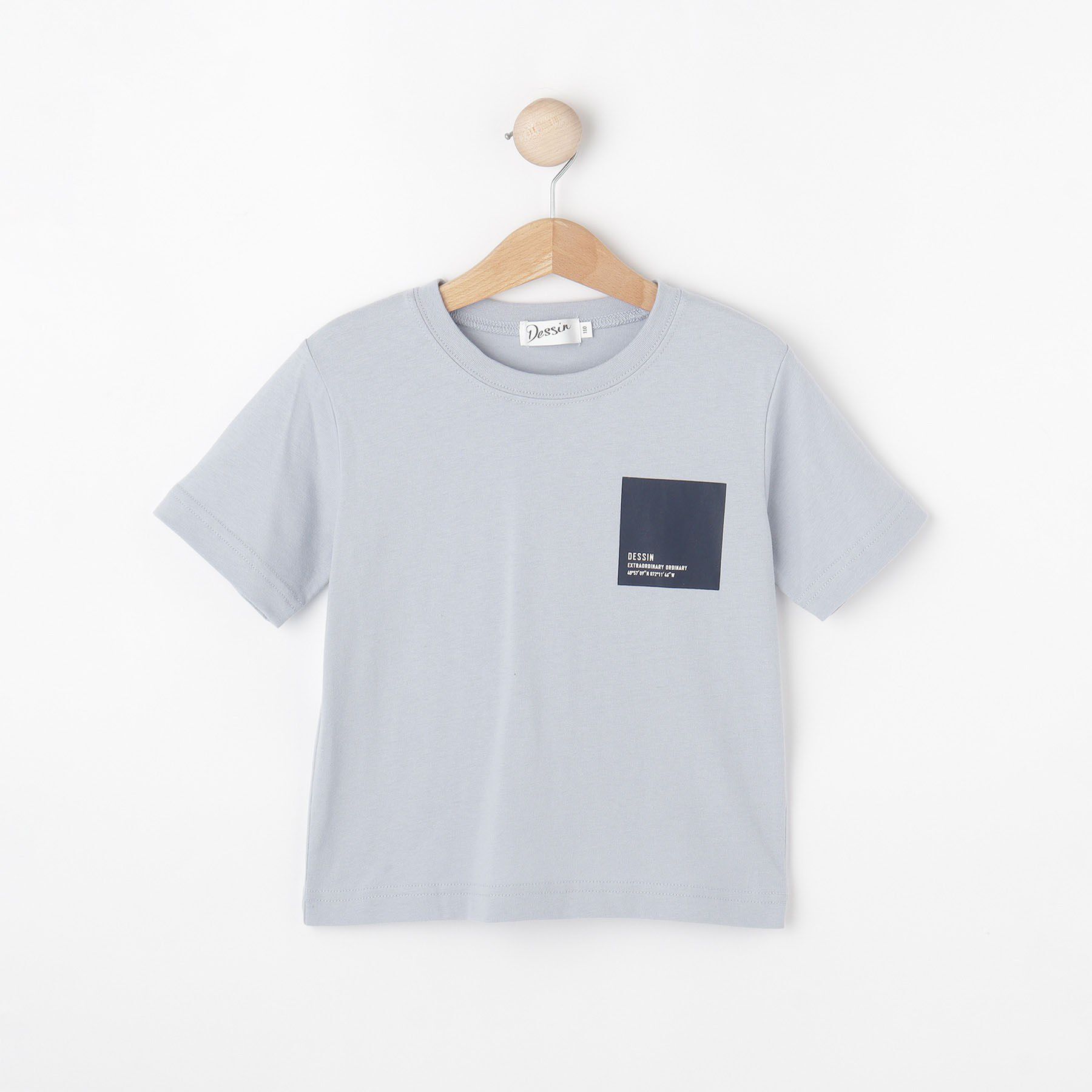 Dessin「【洗える】オーガニックコットン 半袖Tシャツ」|Tシャツ・カットソー|ブルー(092)