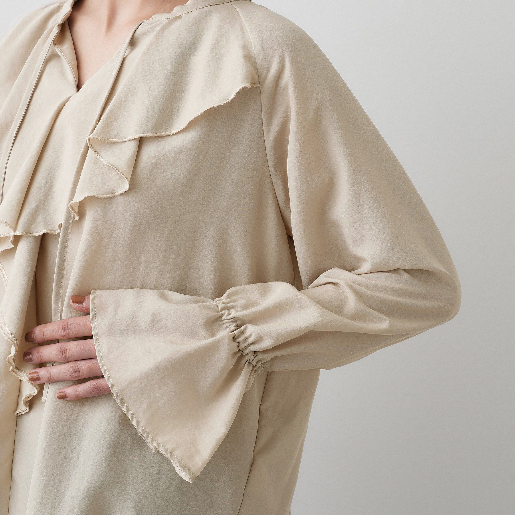 Dessin「【洗える】フィブリルフリルブラウス」|シャツ・ブラウス|