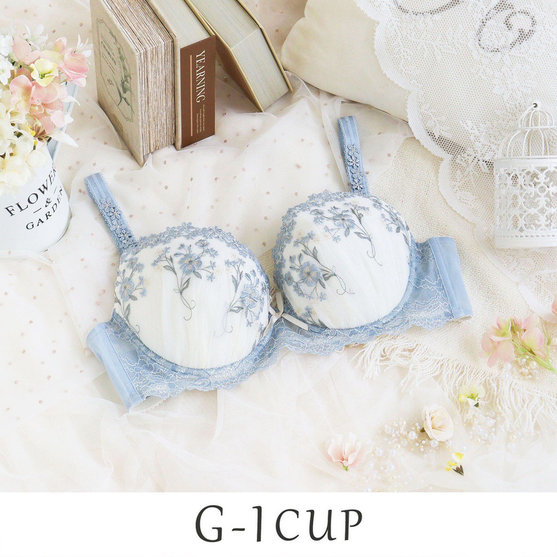 Risa Magli「レーナ ブラジャー (G-I) ＜Glamor Bra／バストアップタイプ＞」|インナー|ブルー(092)