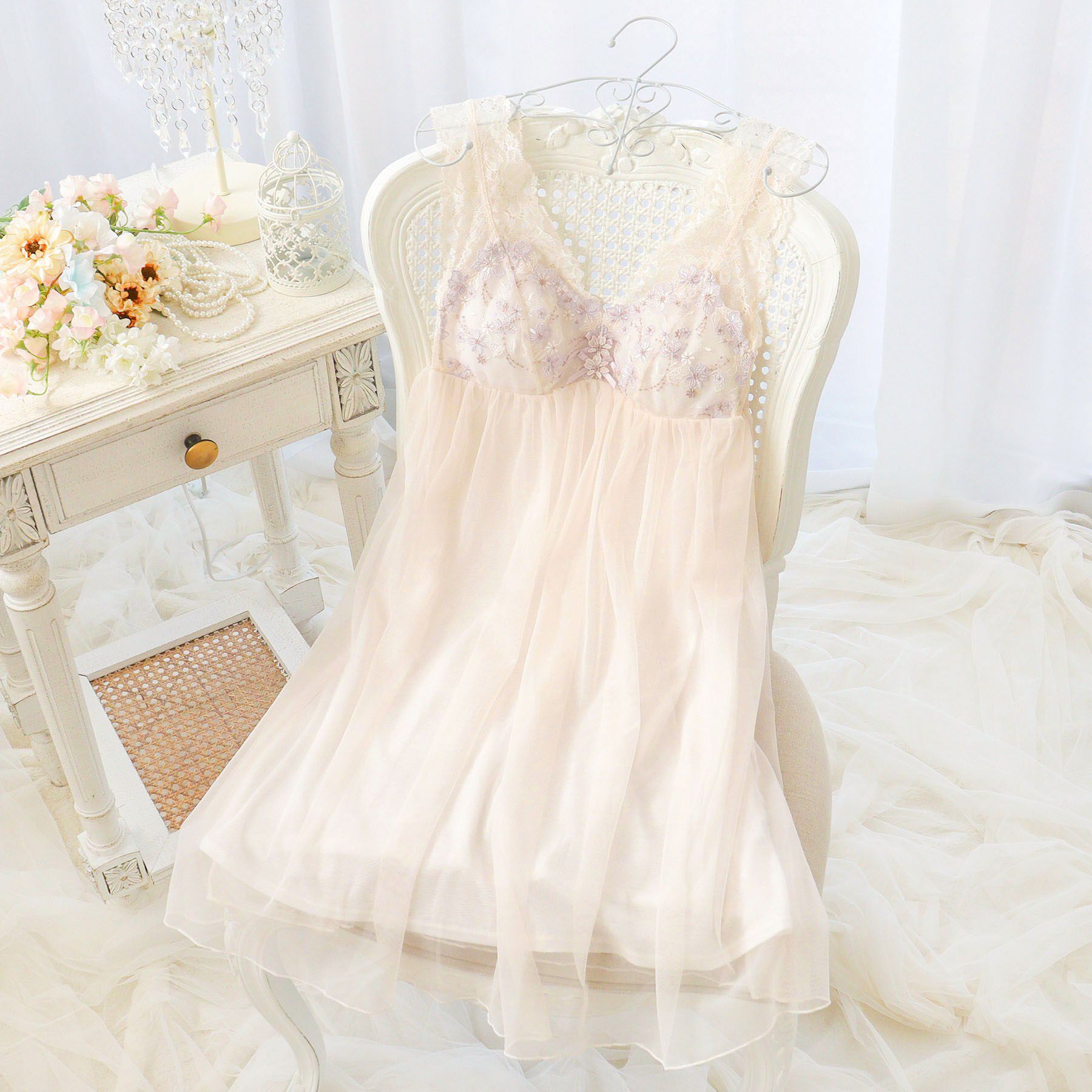 Risa Magli「フェナ カップ付ワンピース」|インナー|ピンク(071)