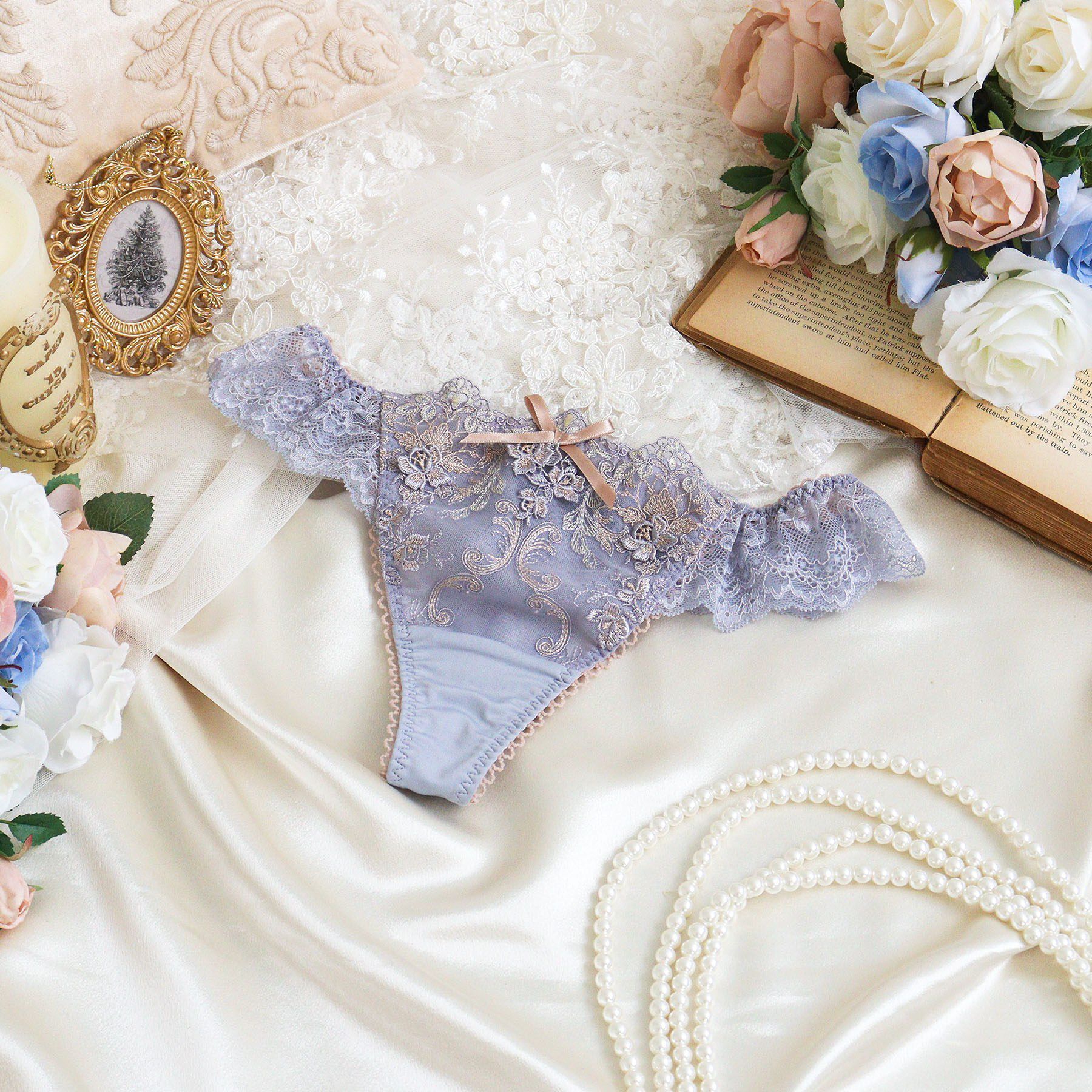 Risa Magli「カタリーナ Tバック」|インナー|グレー(012)