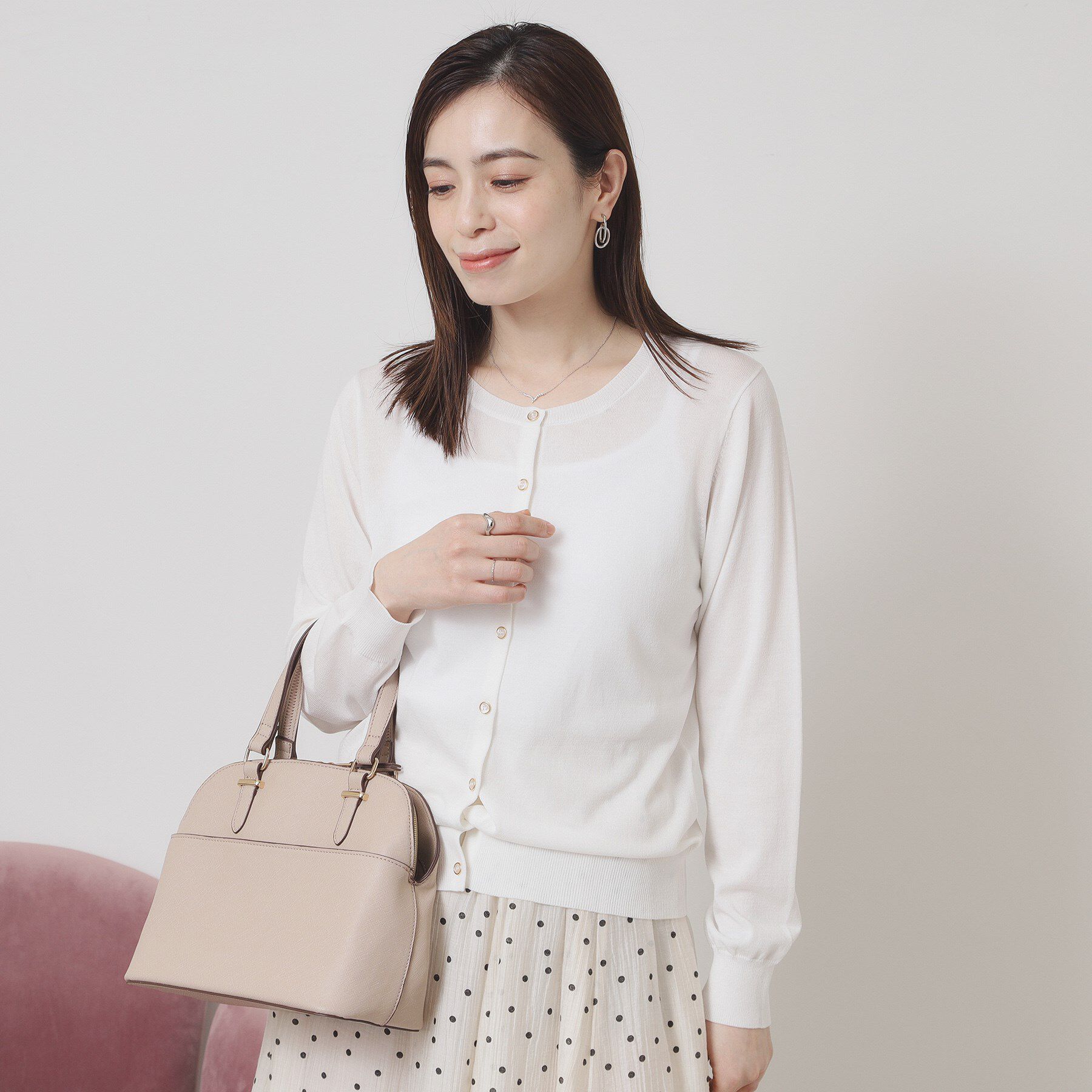 ITS&rsquo;DEMO「【UV／冷感／毛玉防止／手洗い可／M・L展開】クルーニットカーディガン」|カーディガン|