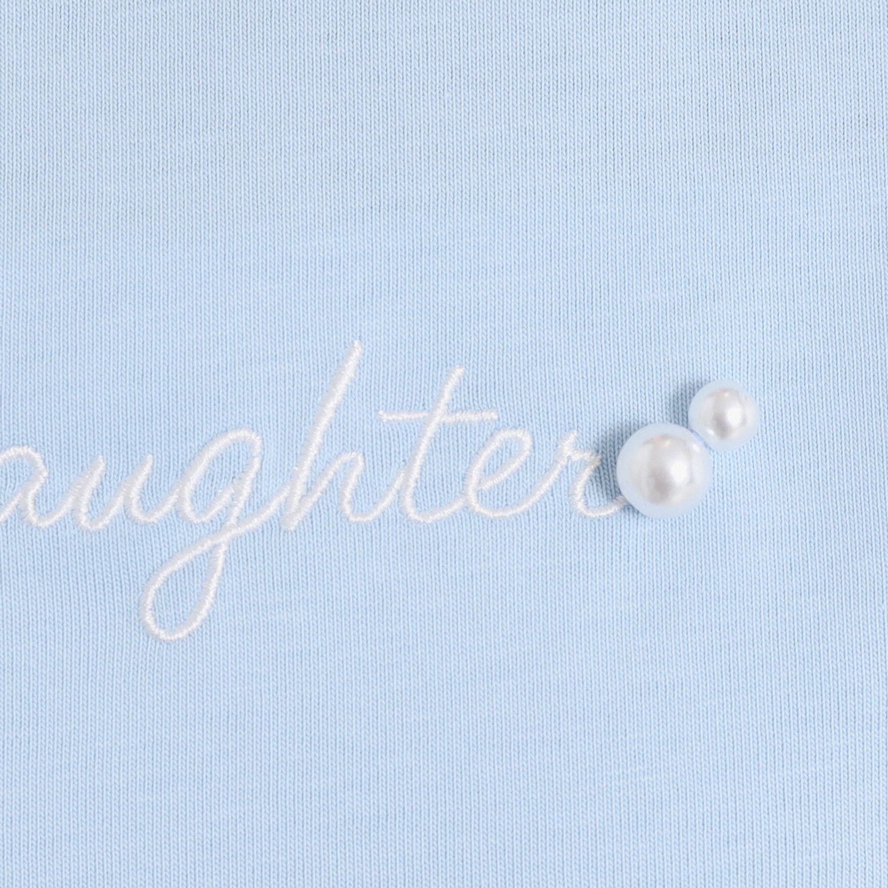 ITS&rsquo;DEMO「【接触冷感／洗濯機OK】刺繍&times;パール調ロゴフレンチT」|Tシャツ・カットソー|