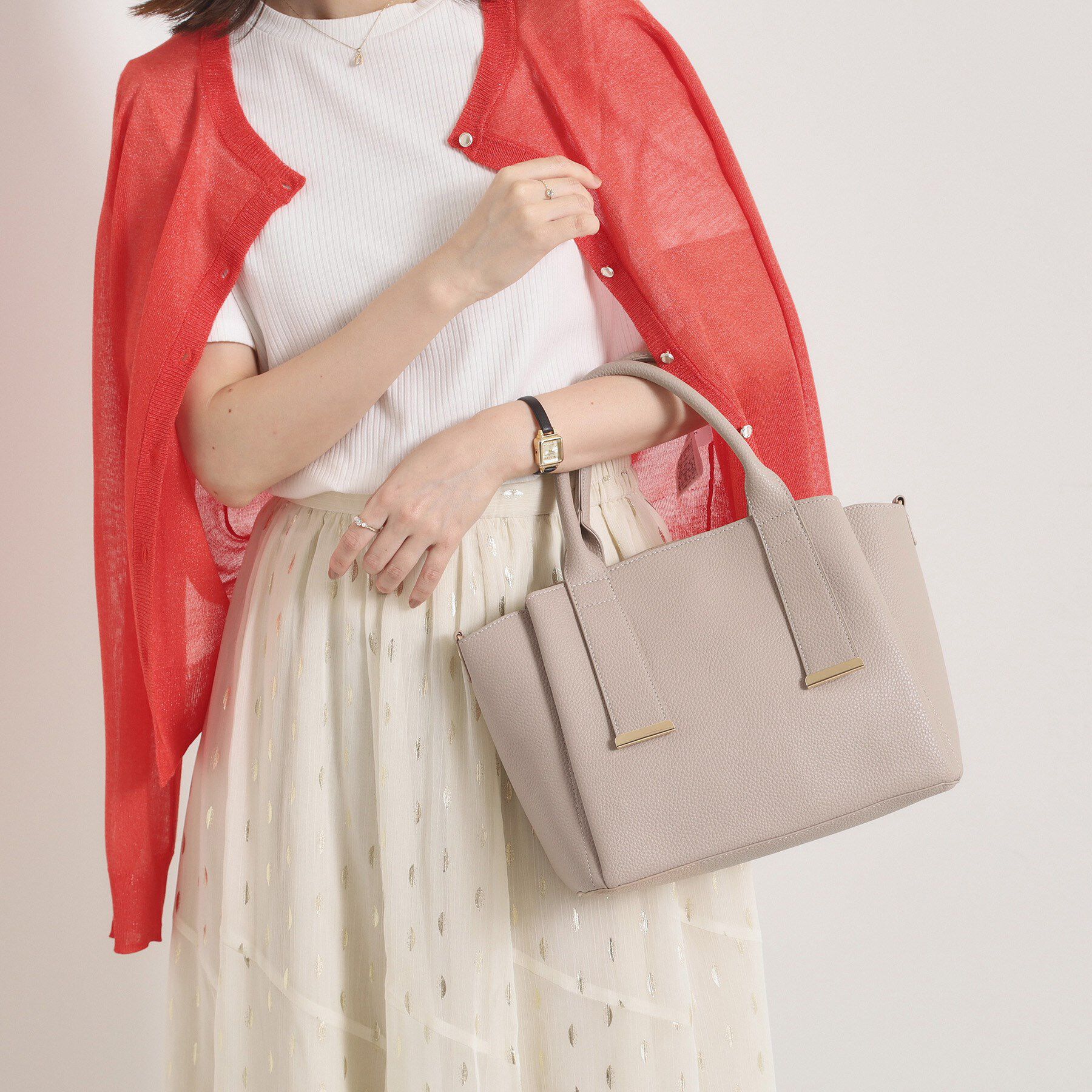 ITS&rsquo;DEMO「＜かるバッグ＞2WAYトート」|ハンドバッグ|グレージュ(050)