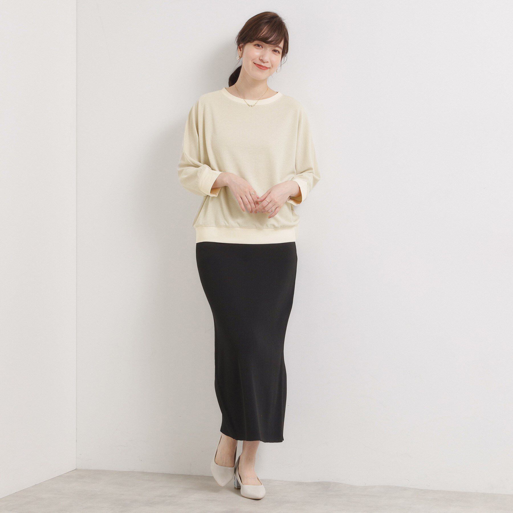 ITS&rsquo;DEMO「【手洗い可】ラメポンチドルマントップス」|Tシャツ・カットソー|