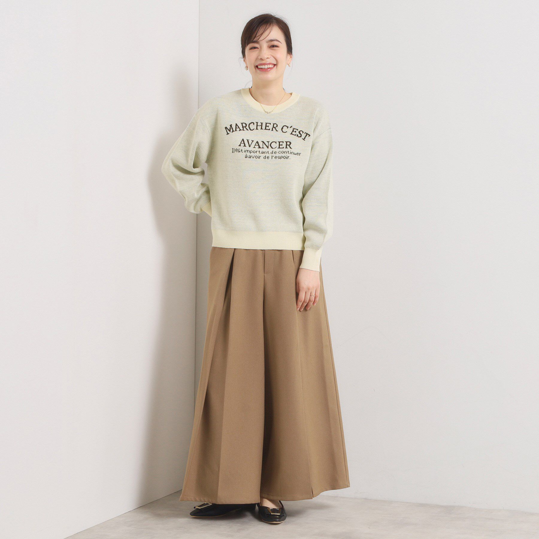 ITS&rsquo;DEMO「【手洗い可】アーチロゴニット」|ニット・セーター|