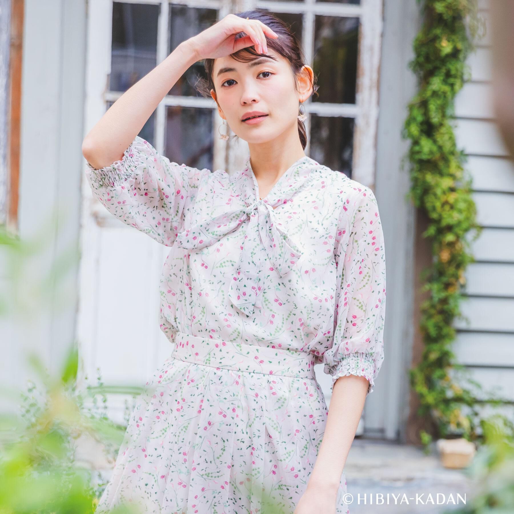 ITS&rsquo;DEMO「【ITS&rsquo;DEMO &times; HIBIYA－KADAN】ドビーリボンブラウス」|シャツ・ブラウス|