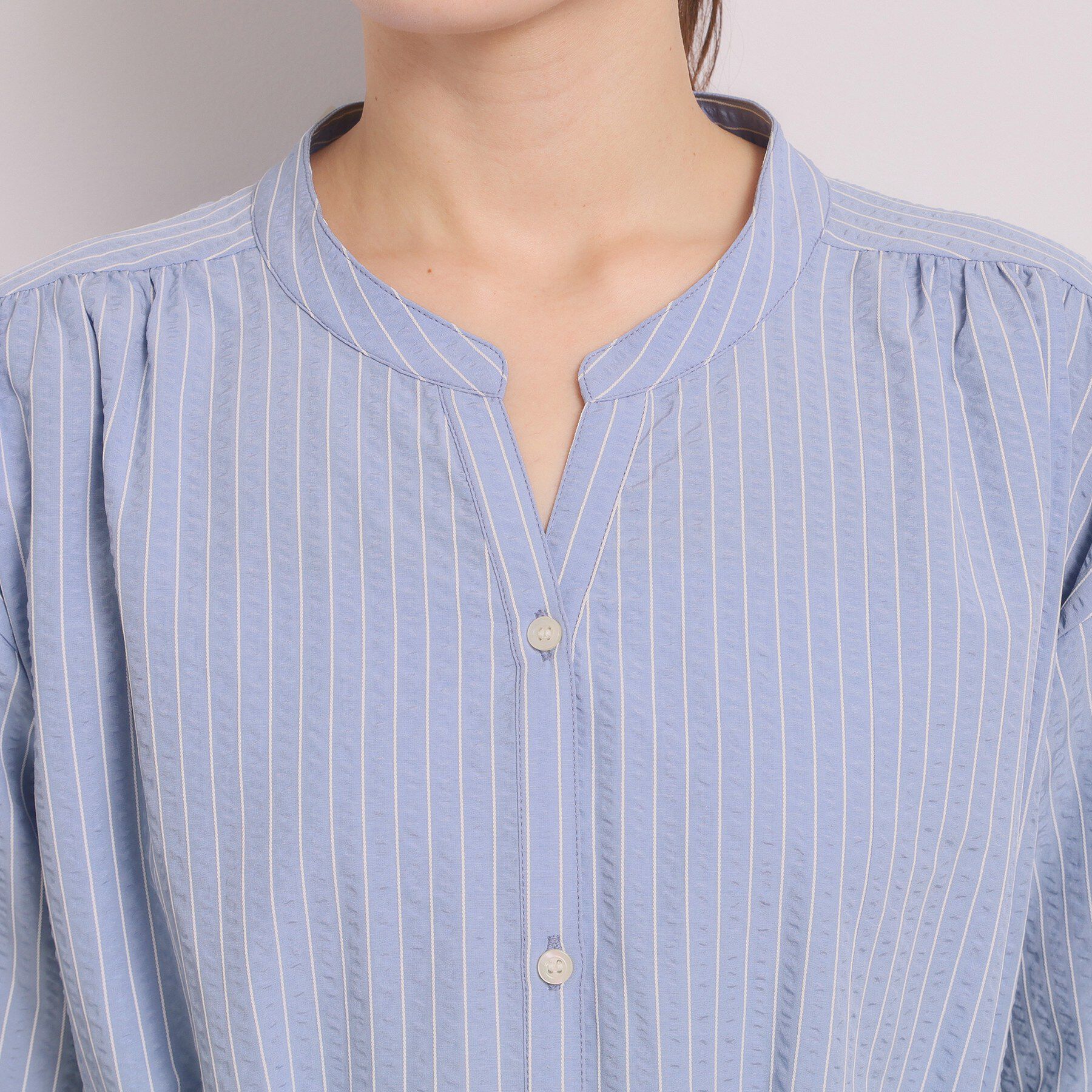 ITS&rsquo;DEMO「【手洗い可】サッカーストライプ前開きワンピース」|ワンピース|