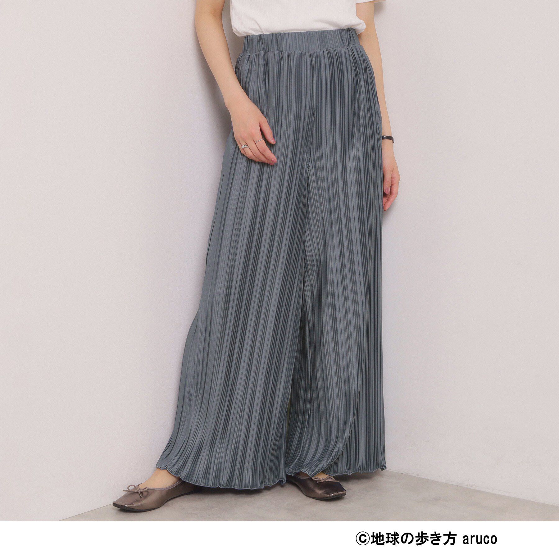 ITS&rsquo;DEMO「【aruco&times;ITS&rsquo;DEMO】プリーツパンツ」|その他|ブルー(092)