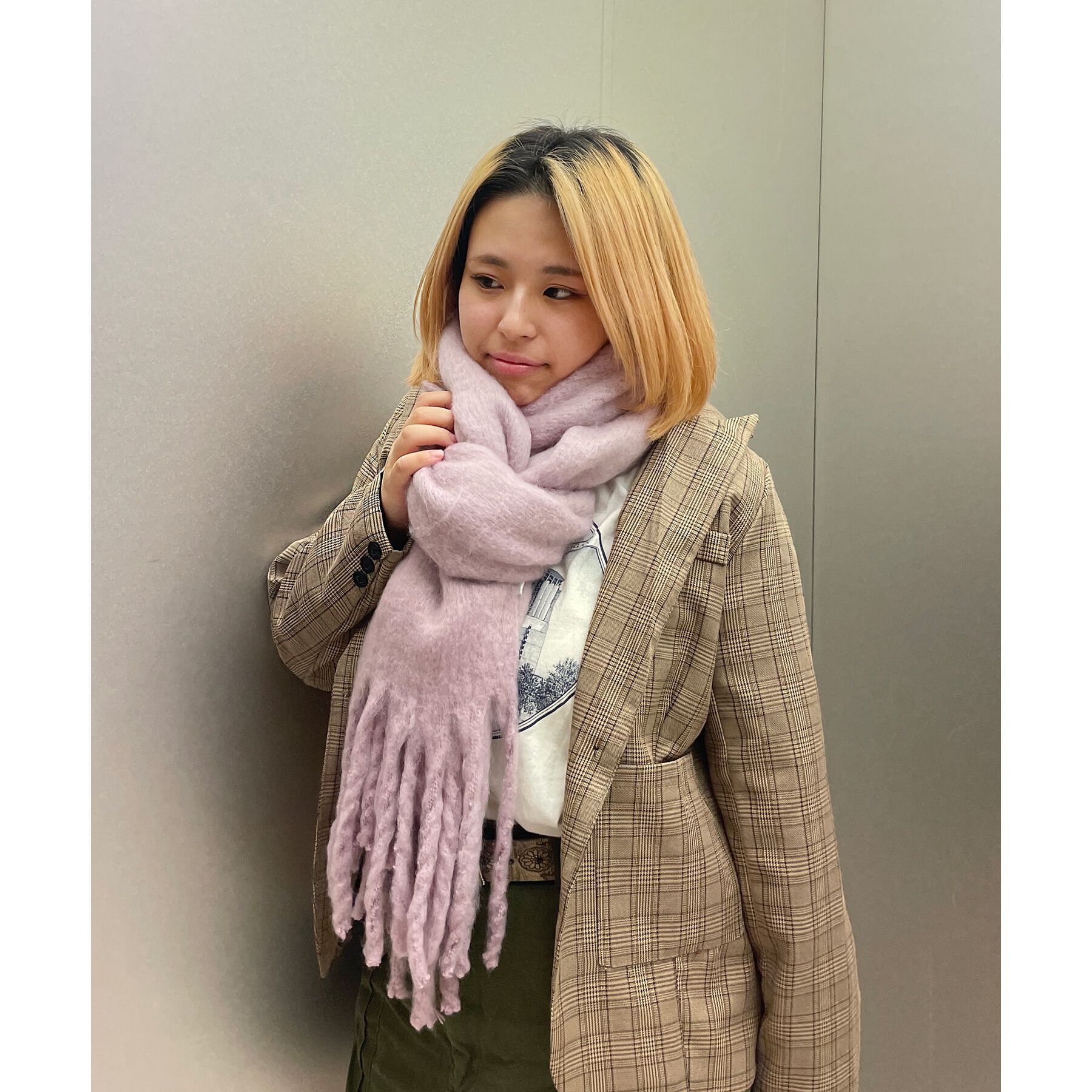 Ober Tashe「アレンジしやすい250cm カラフルボリュームストールマフラー　累計販売約5000枚【防寒／マフラー」|ストール|