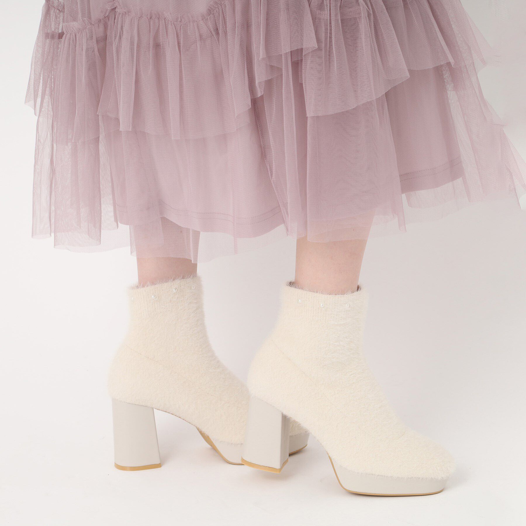 ESPERANZA「ニットパール調ショートブーツ」|ショートブーツ|