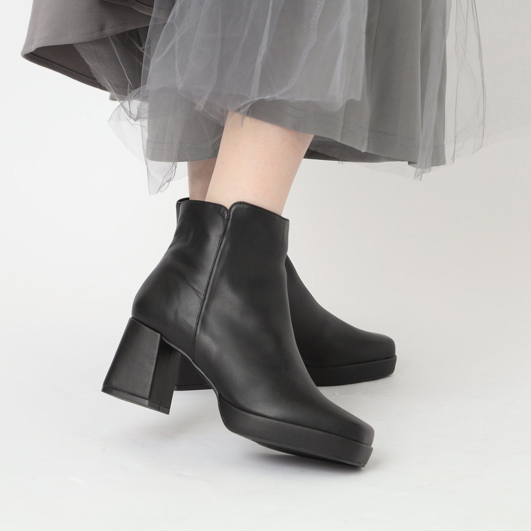 ESPERANZA「スクエアサイドビットブーツ」|ショートブーツ|