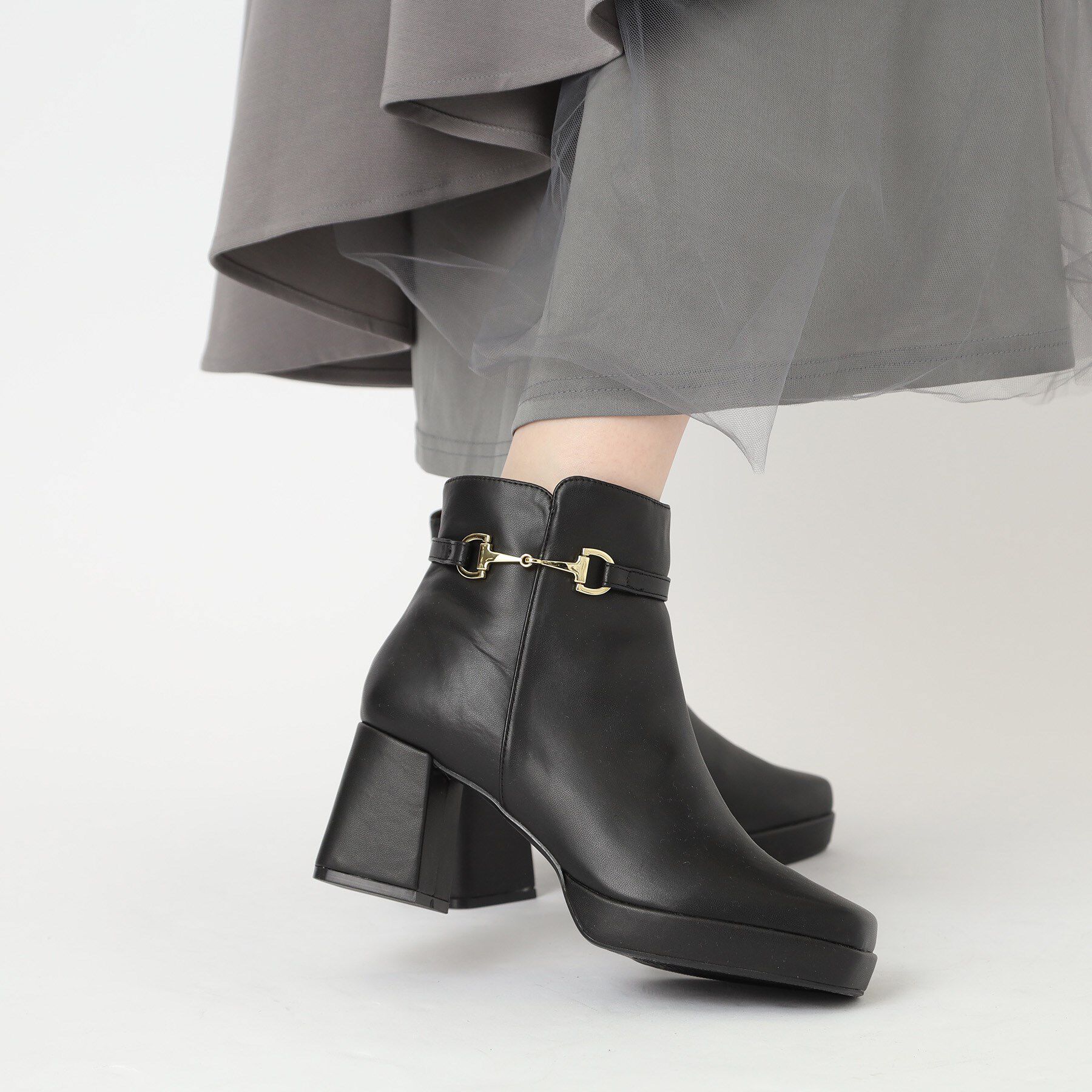 ESPERANZA「スクエアサイドビットブーツ」|ショートブーツ|