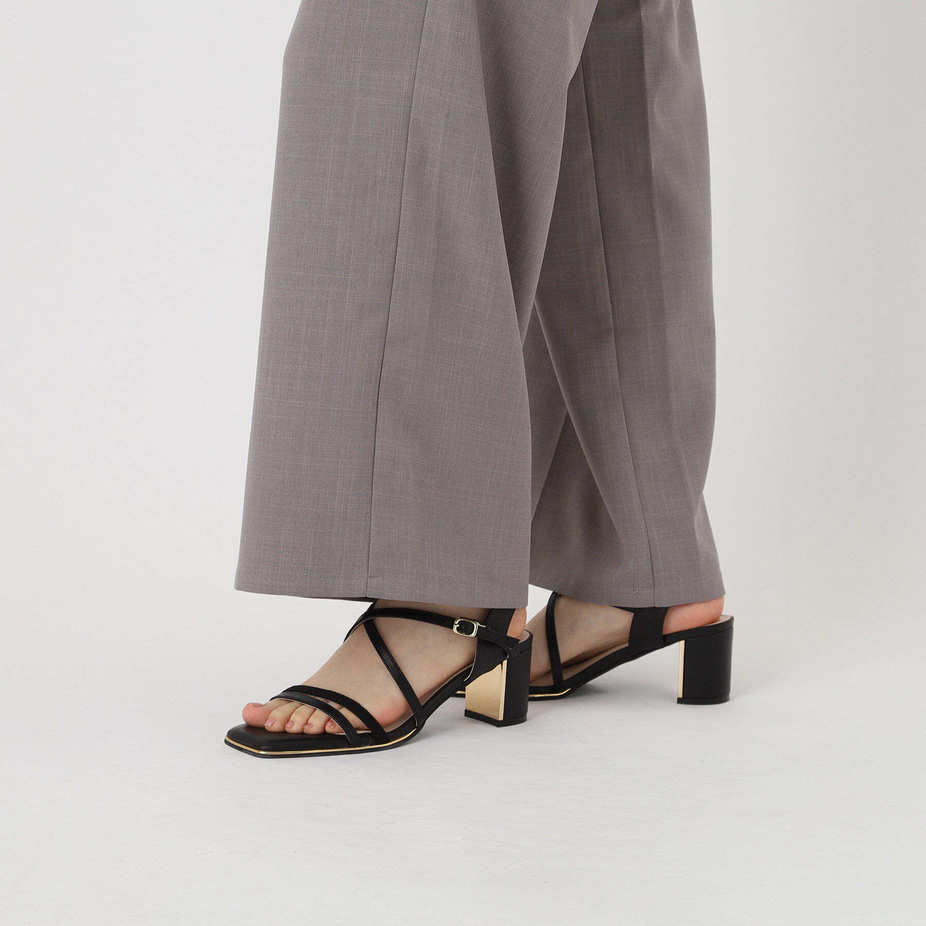 ESPERANZA「プレートヒールクロスベルトサンダル」|サンダル|