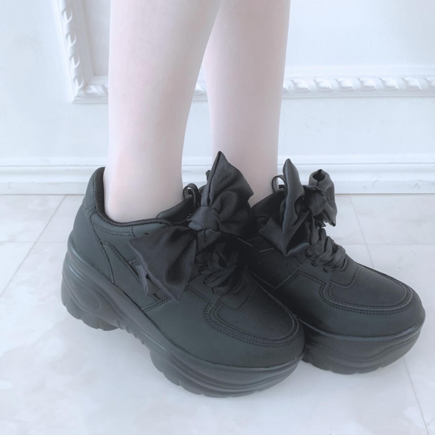 csT&P「厚底リボン取り外し可スニーカー」|スニーカー|