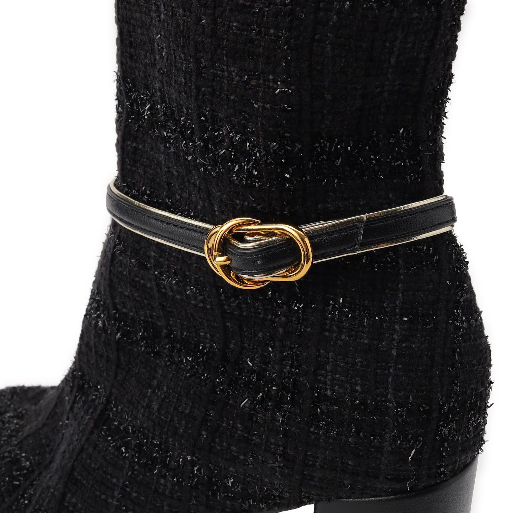 ESPERANZA「【EC先行販売】スクエアツイードショートブーツ」|ショートブーツ|