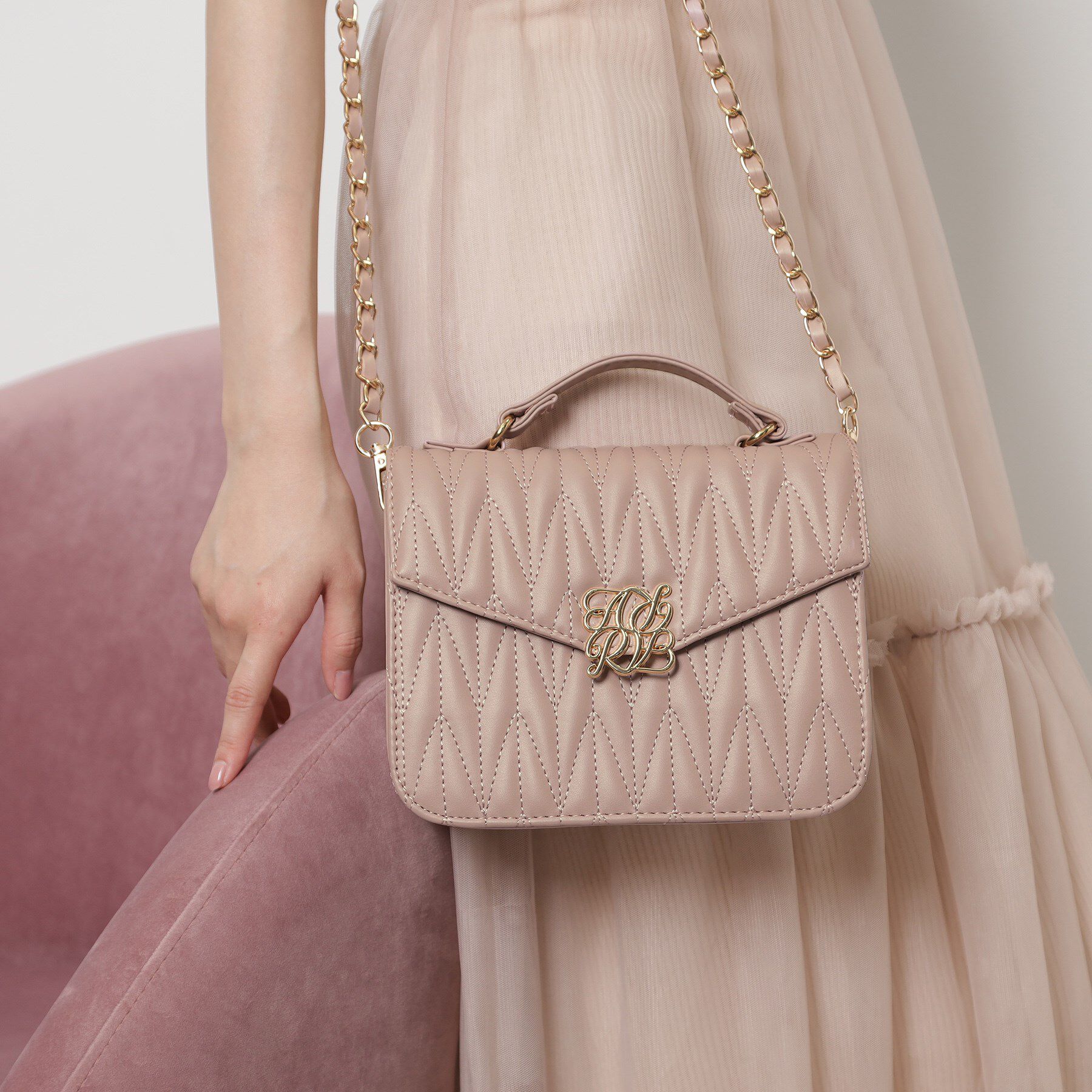 Ober Tashe「プレート2wayショルダー」|ショルダー・メッセンジャー|ピンク(072)