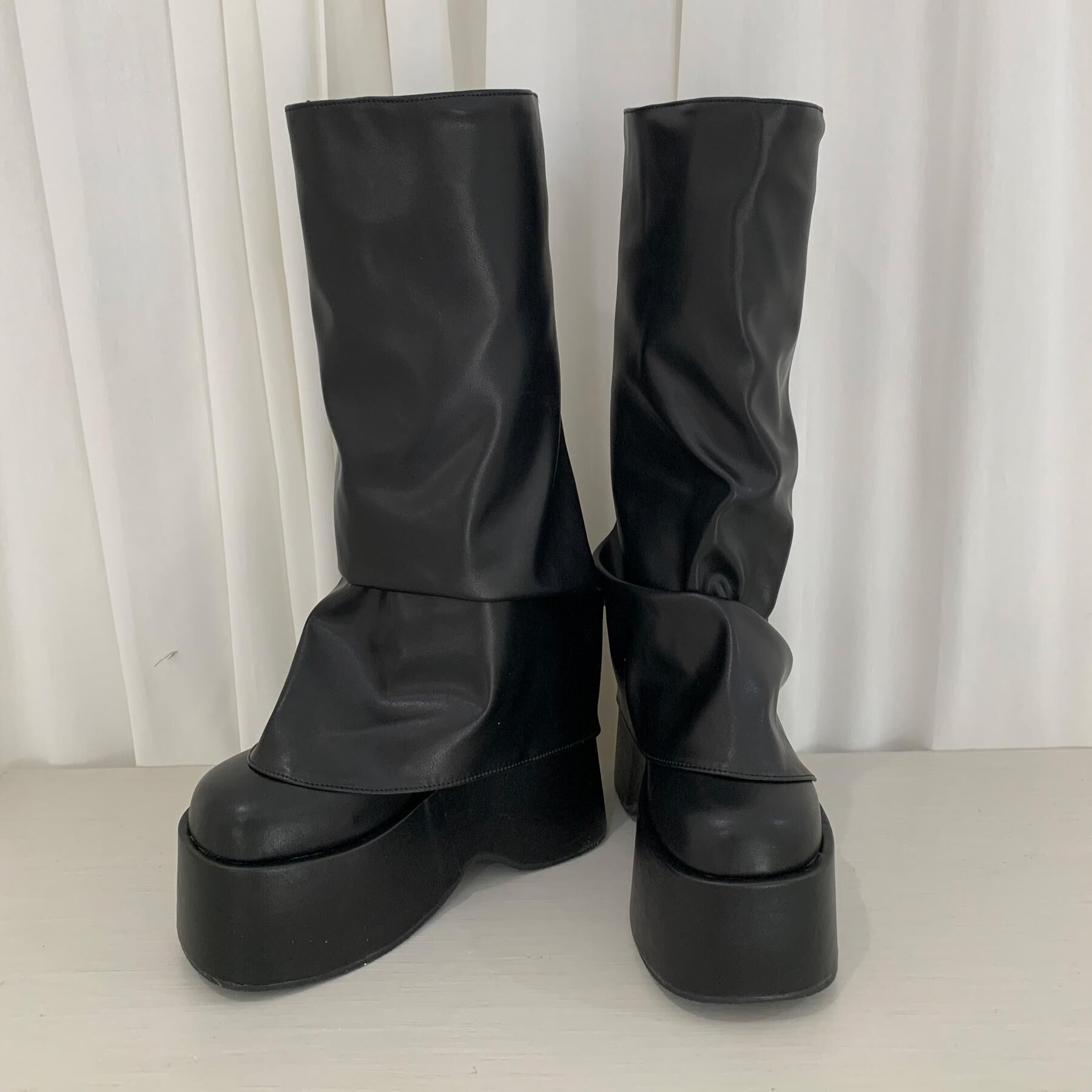 csT&P「厚底ブーツカバーロングブーツ」|ショートブーツ|