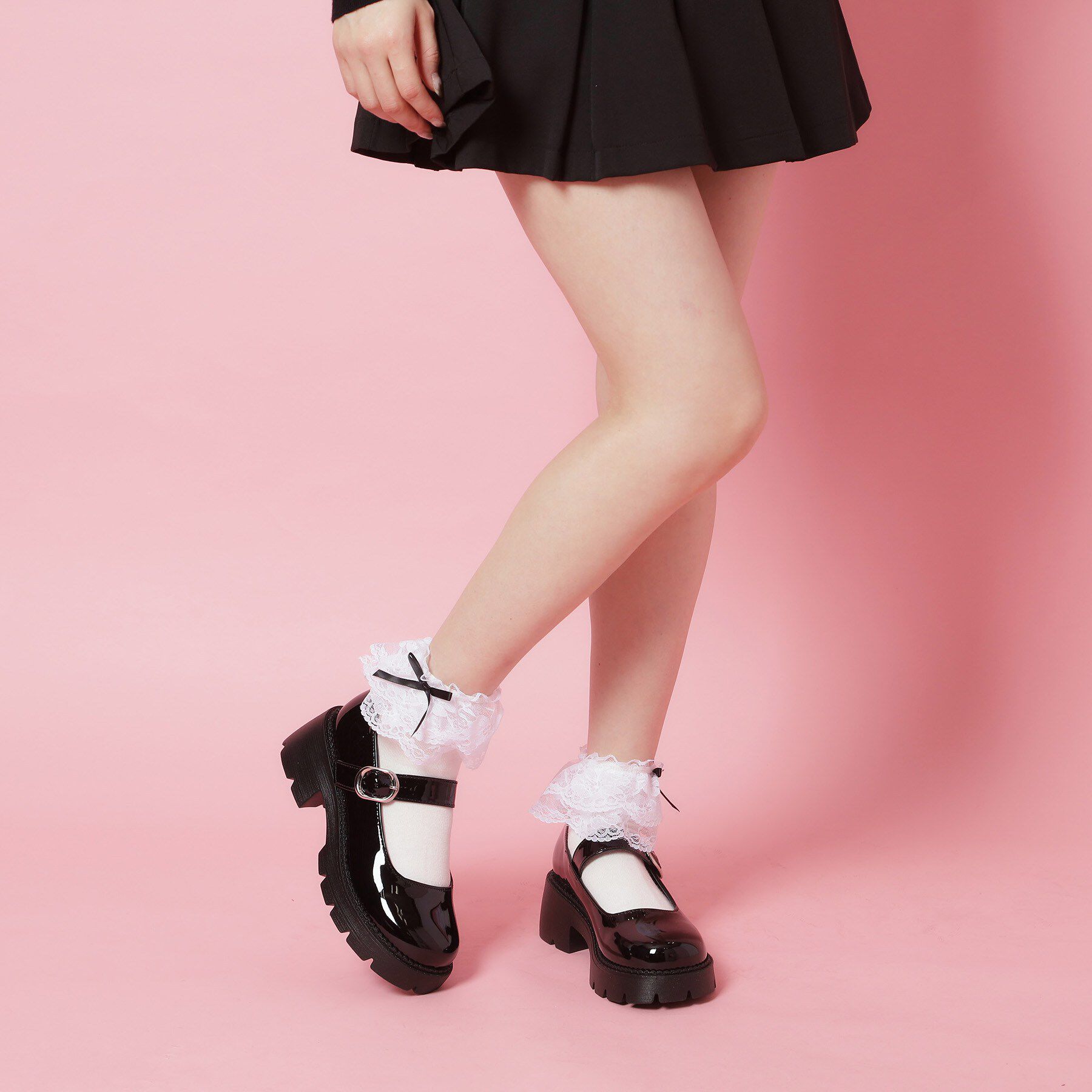 csT&P「ストラップ付パンプスメリージェーン」|パンプス|ブラック(219)