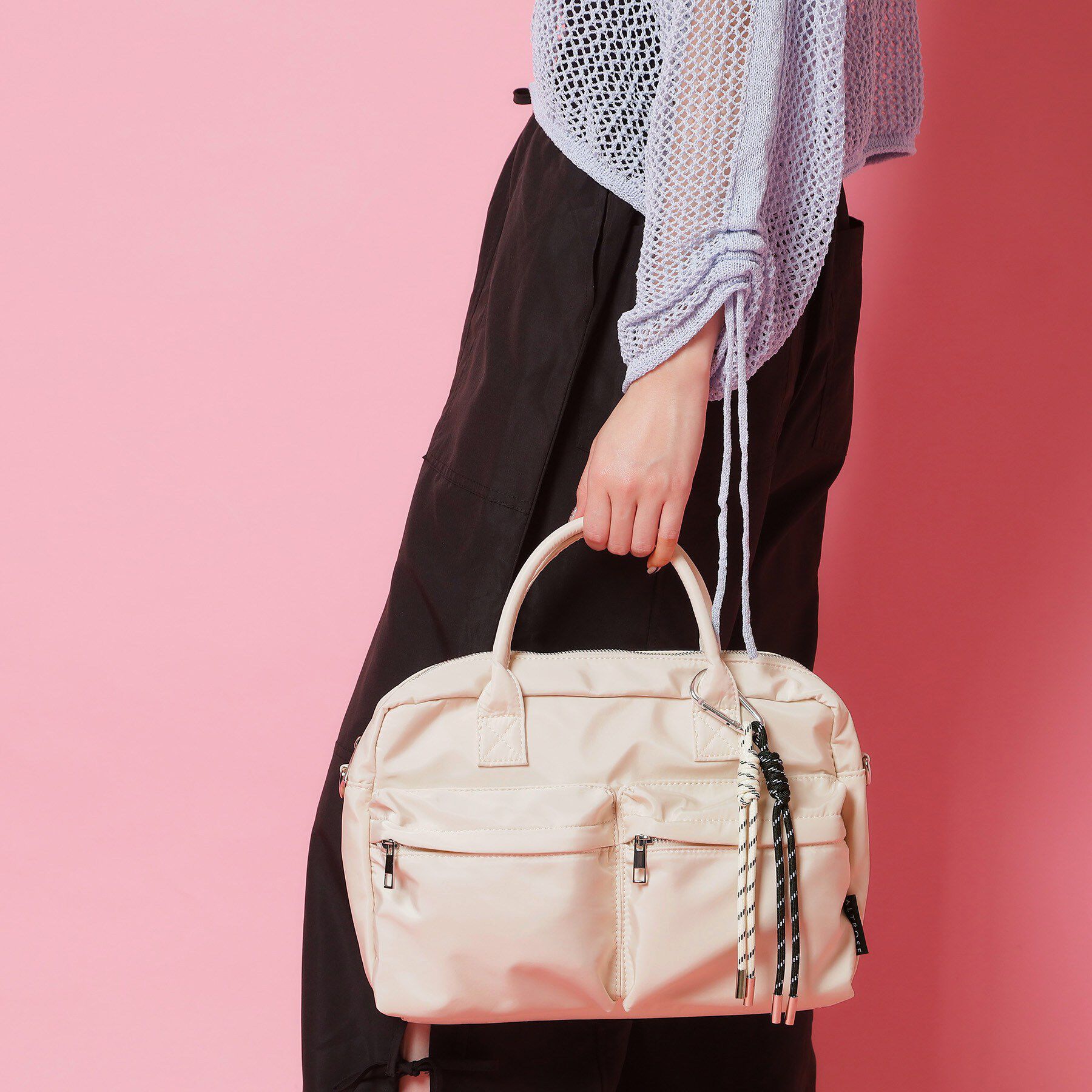 Ober Tashe「チャーム2WAYボストン」|ボストンバッグ|アイボリー(004)