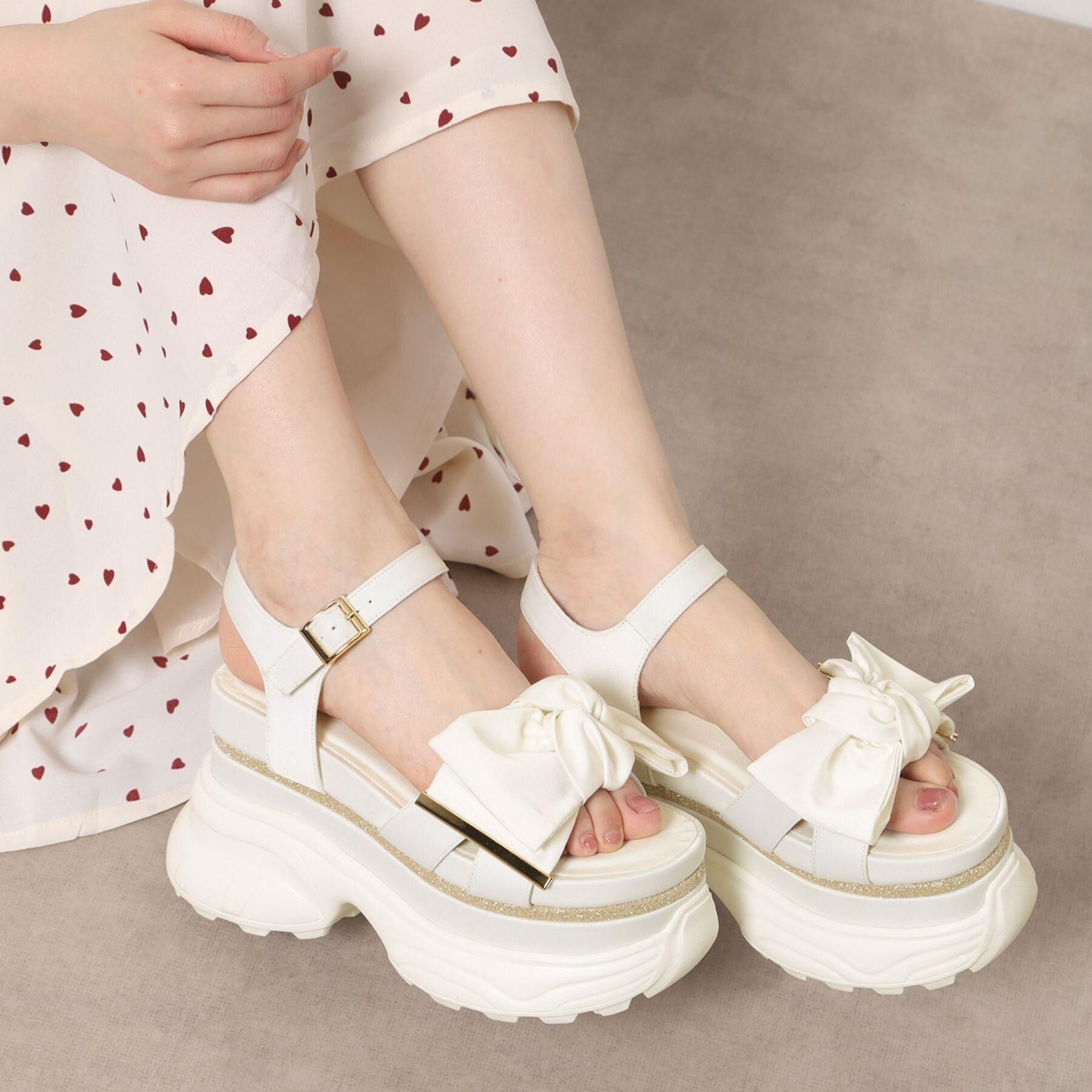 ESPERANZA「グリッターラインリボンスポサン」|サンダル|