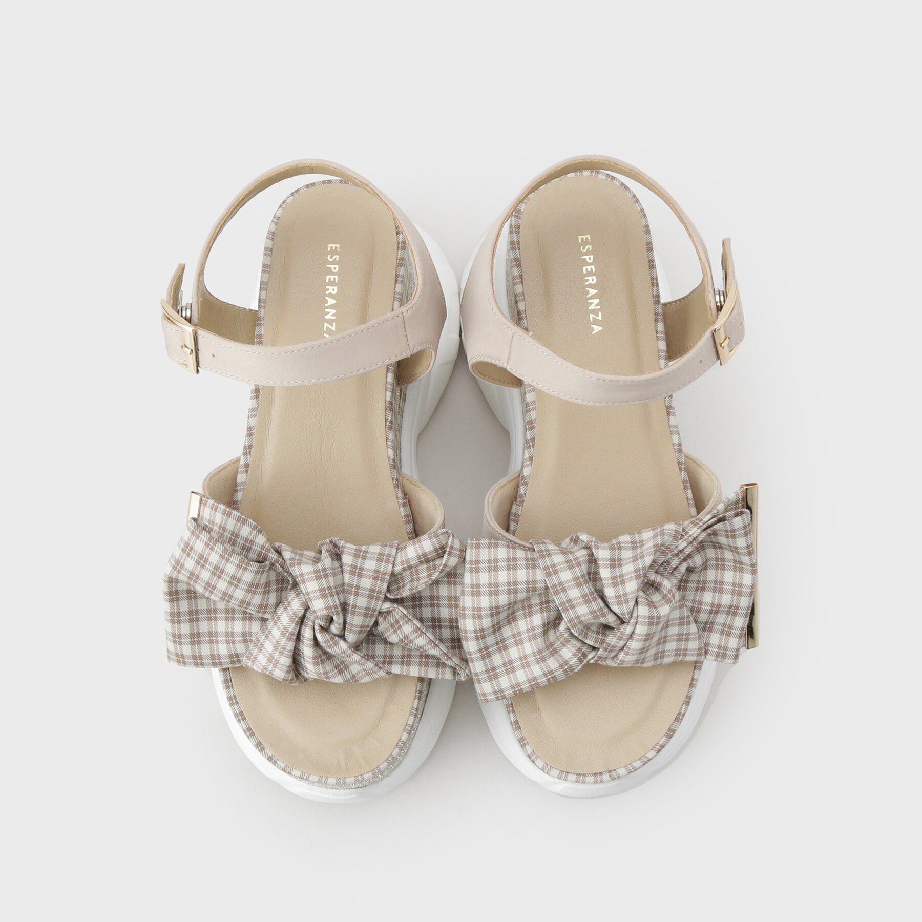 ESPERANZA「グリッターラインリボンスポサン」|サンダル|