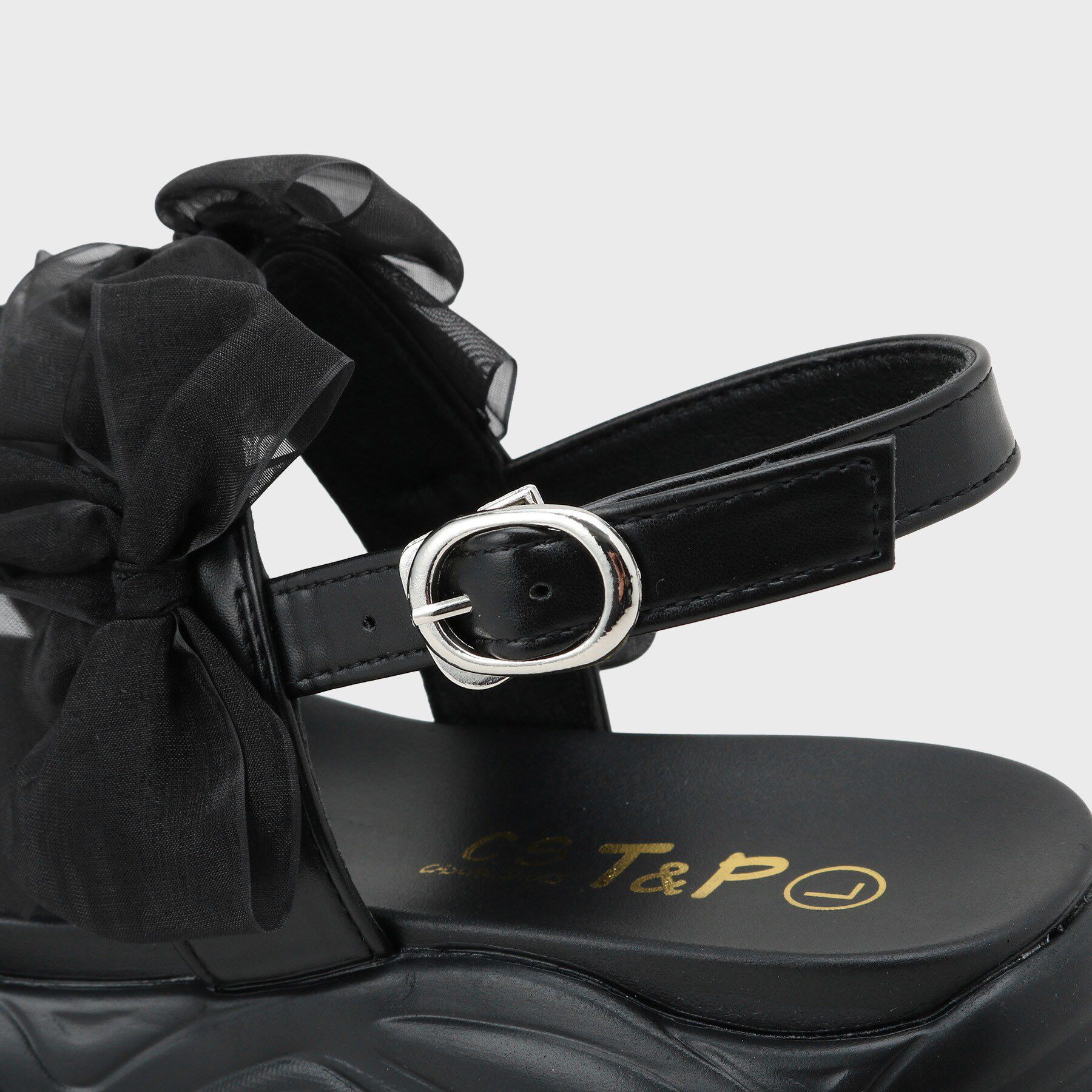 csT&P「厚底シアーリボン軽量サンダル」|サンダル|