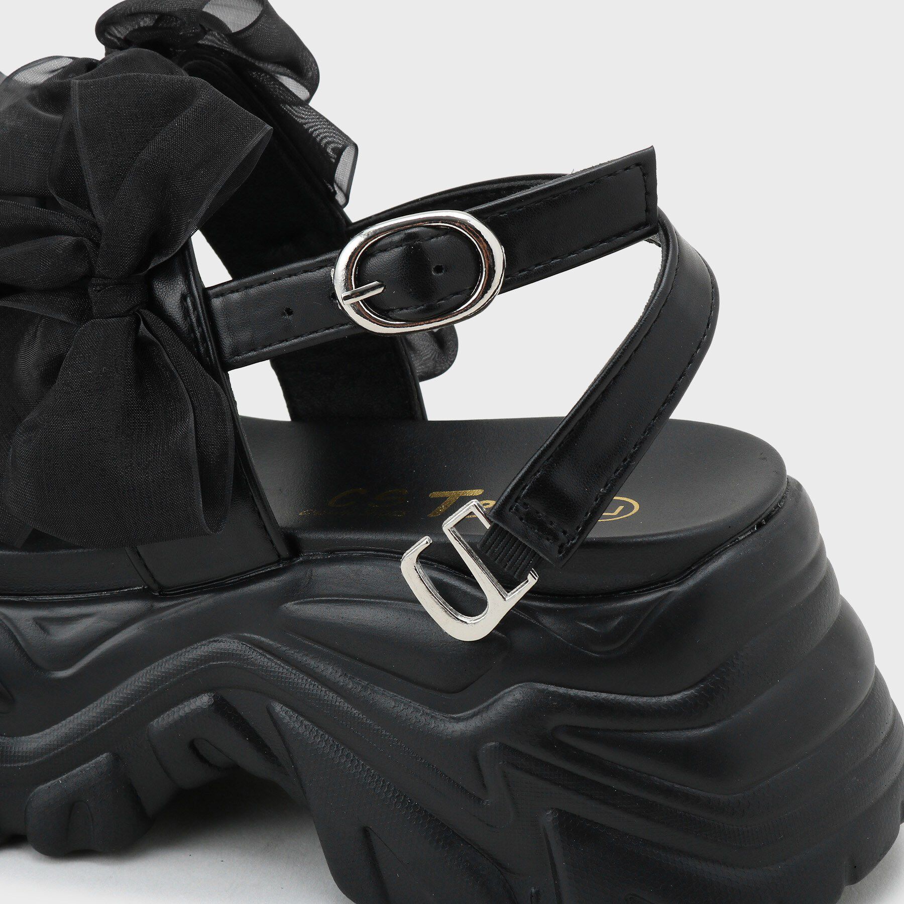 csT&P「厚底シアーリボン軽量サンダル」|サンダル|