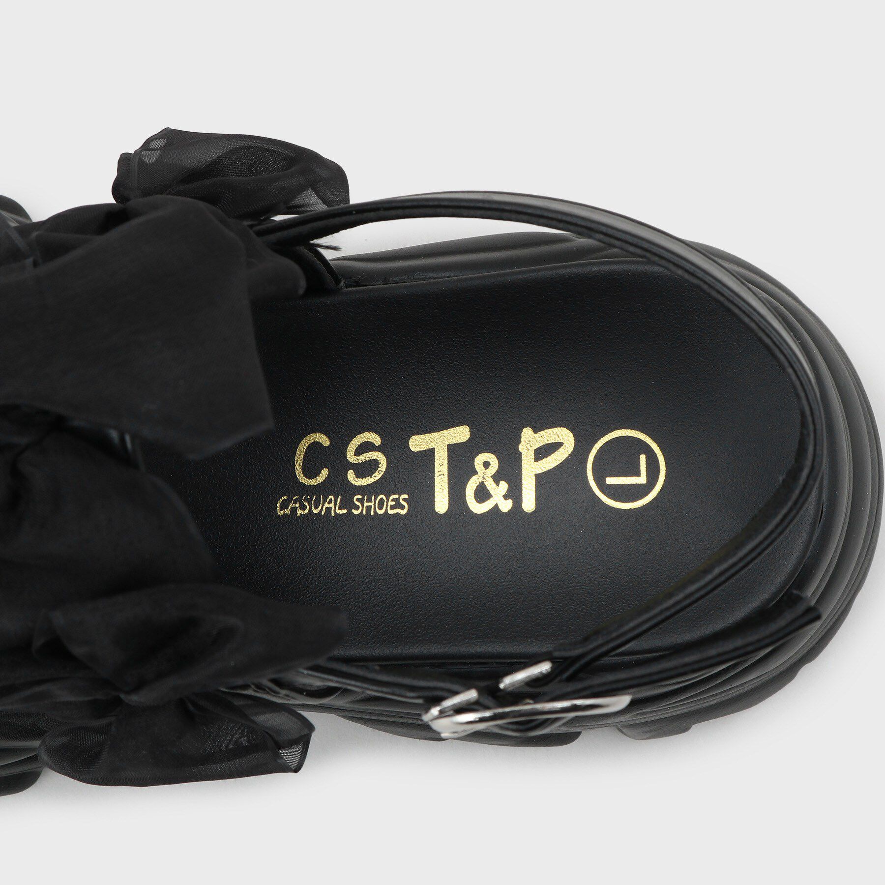 csT&P「厚底シアーリボン軽量サンダル」|サンダル|