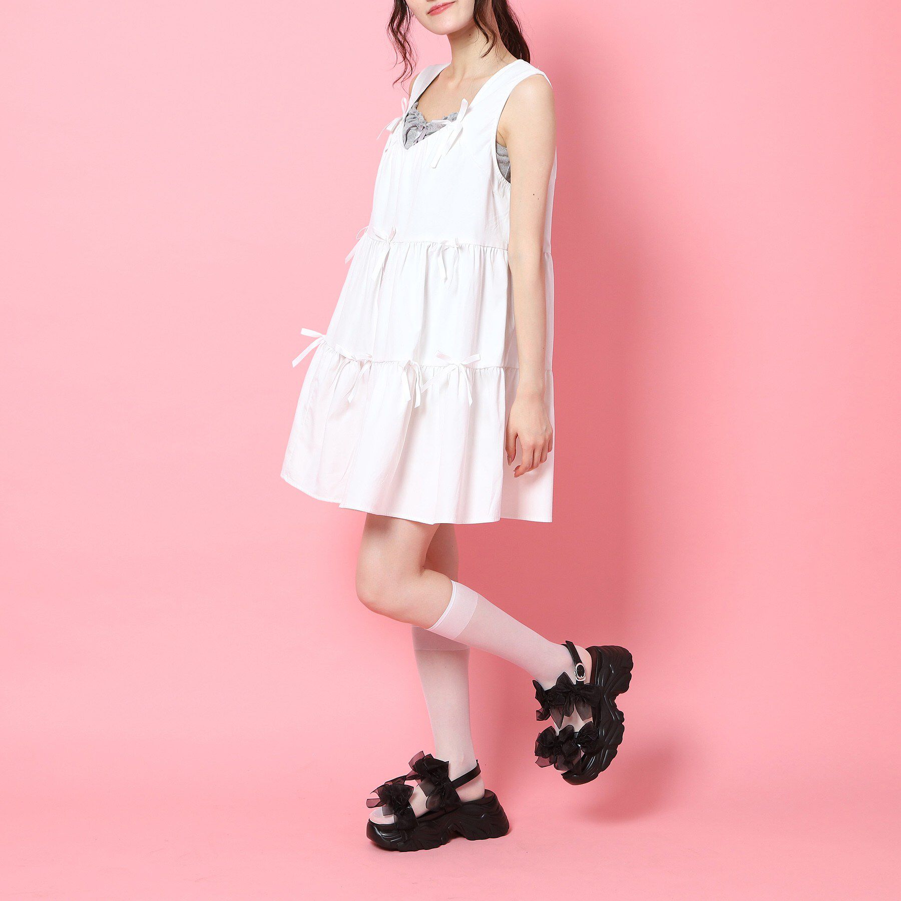 csT&P「厚底シアーリボン軽量サンダル」|サンダル|