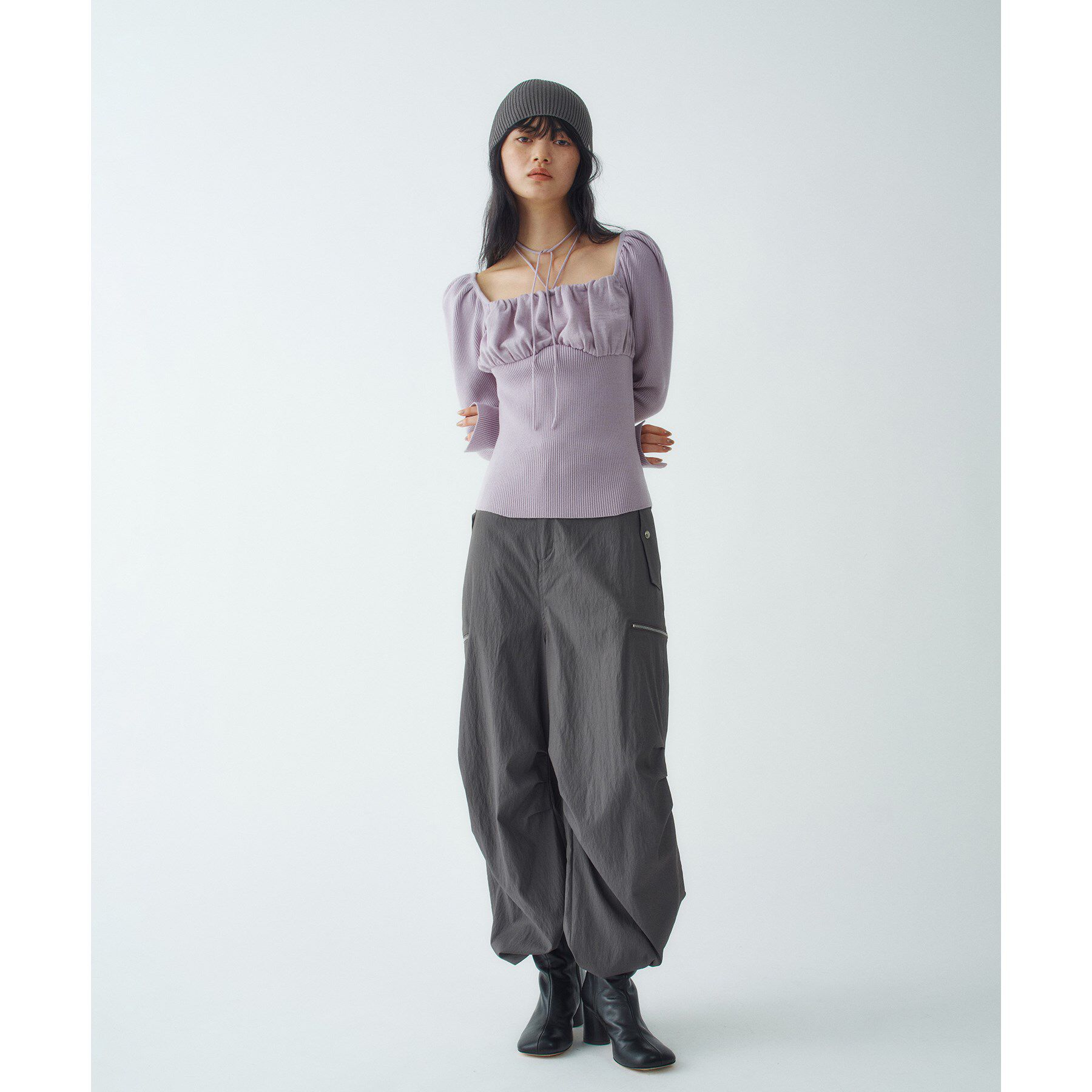 CODE A「femi gather rib knit」|ニット・セーター|