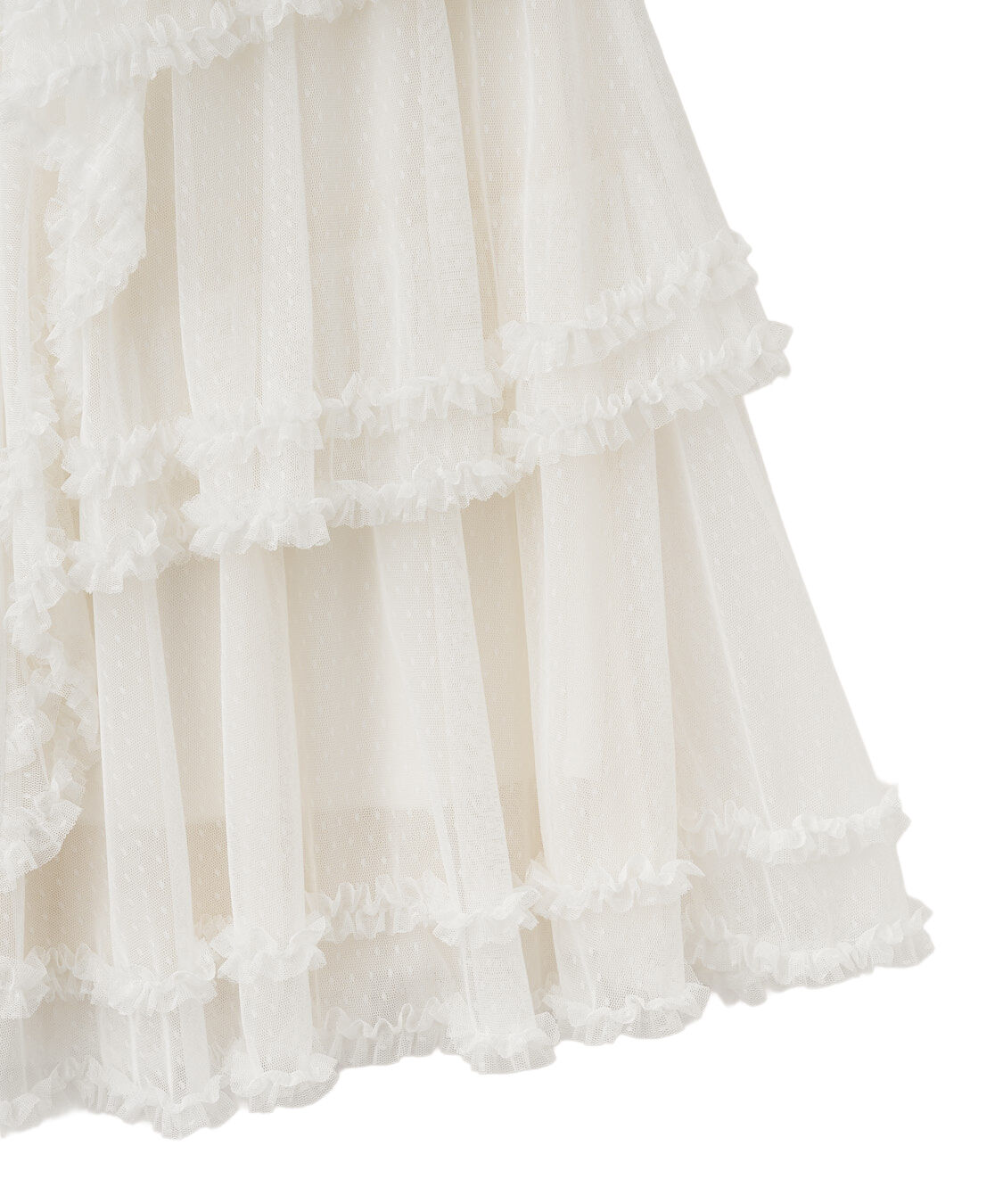 COCO DEAL「ドットチュールティアードフレアスカート」|スカート|