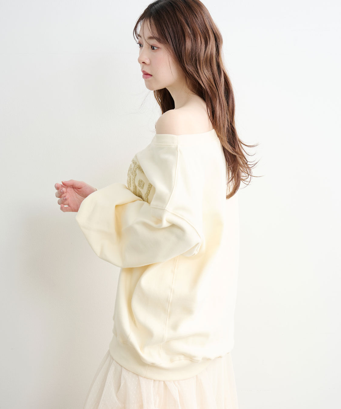 COCO DEAL「さがらグリッター刺繍ロゴスウェット」|スウェット・ジャージ|