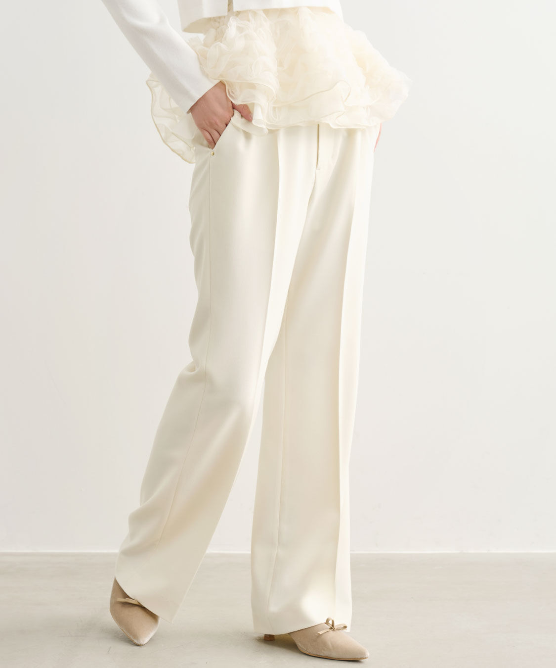 COCO DEAL「スリムフレアパンツ」|スラックス|